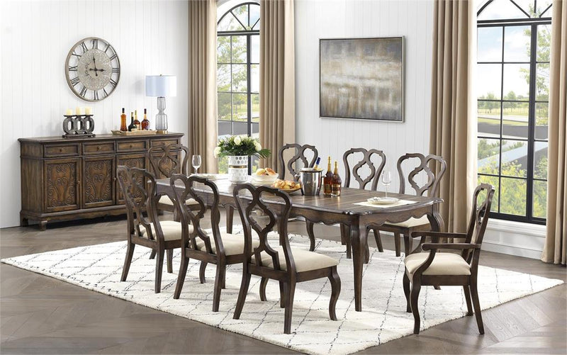 Laelia Set of 2 Ivory Upholstered Dining Arm Chairs