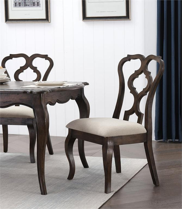 Laelia Set of 2 Ivory Upholstered Dining Side Chair