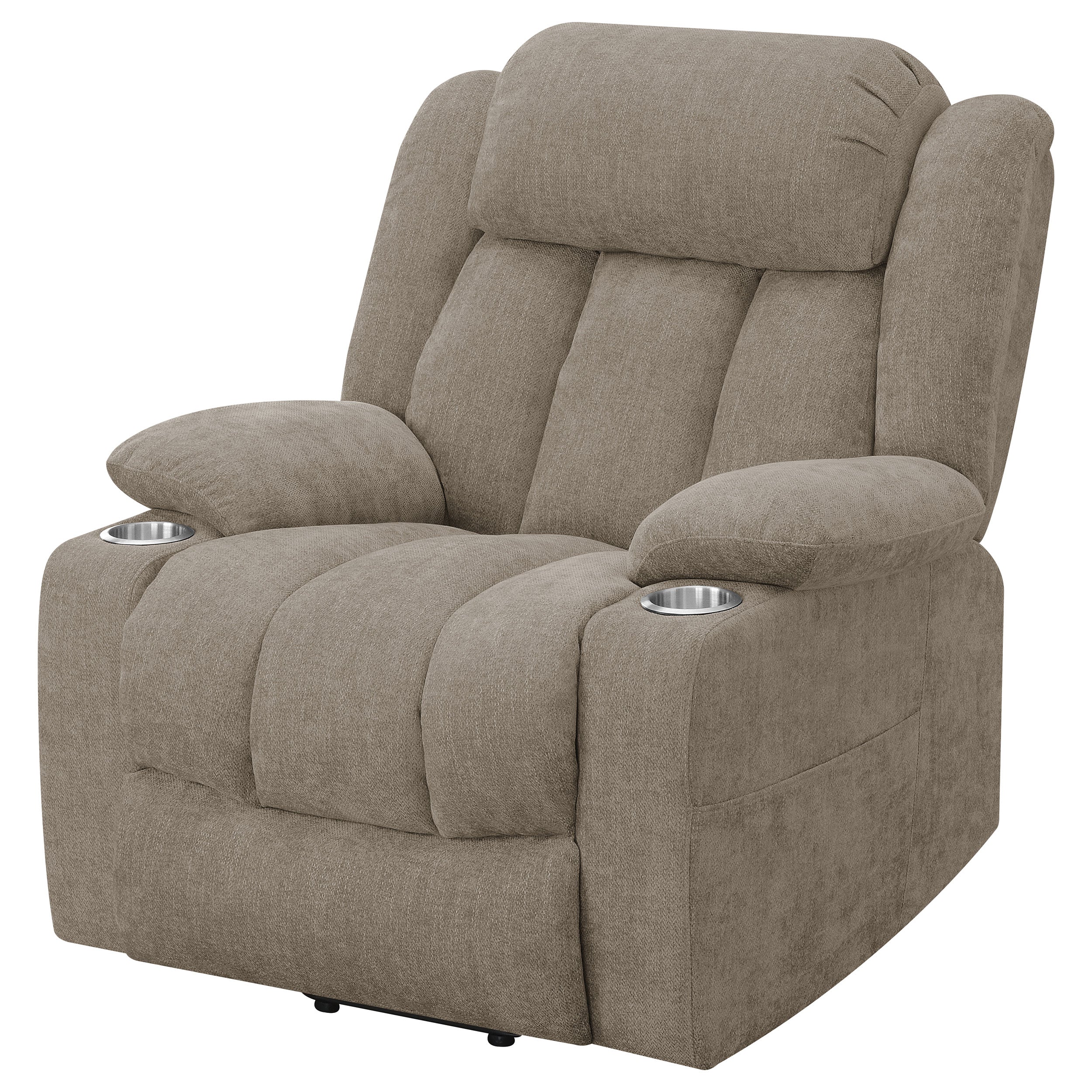Houston Upholstered Power Lift Recliner Chair Camel — view 8