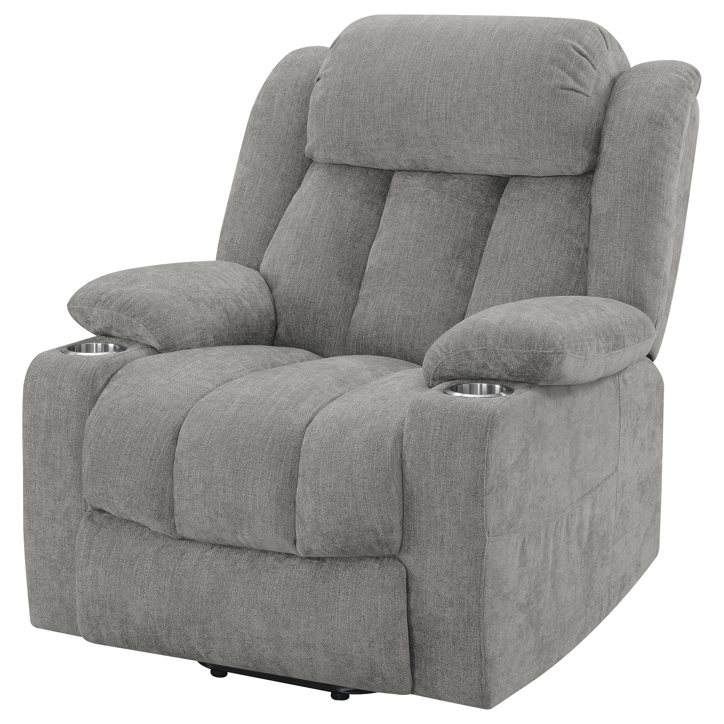 Houston Upholstered Power Lift Recliner Grey — view 8