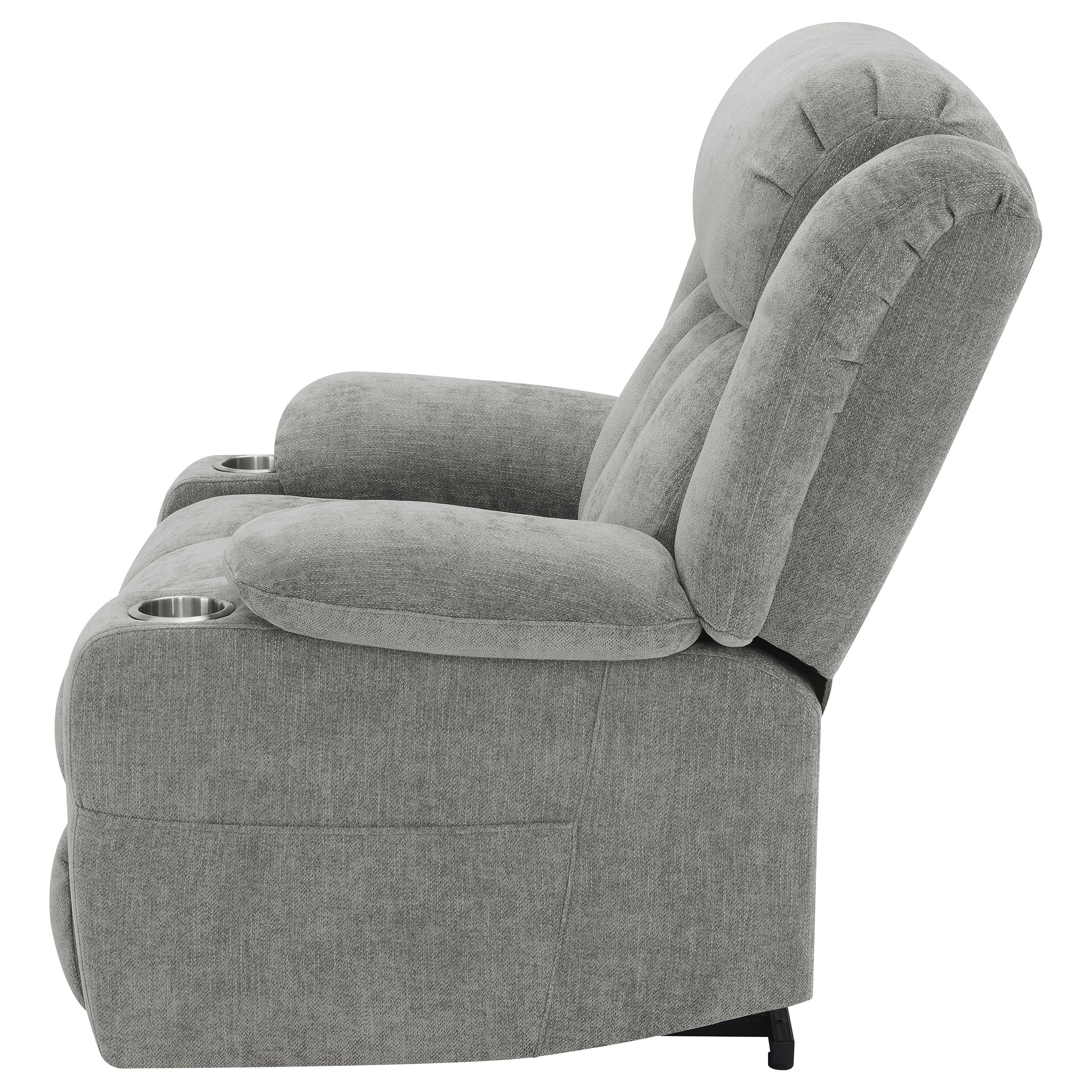 Houston Upholstered Power Lift Recliner Grey — view 9