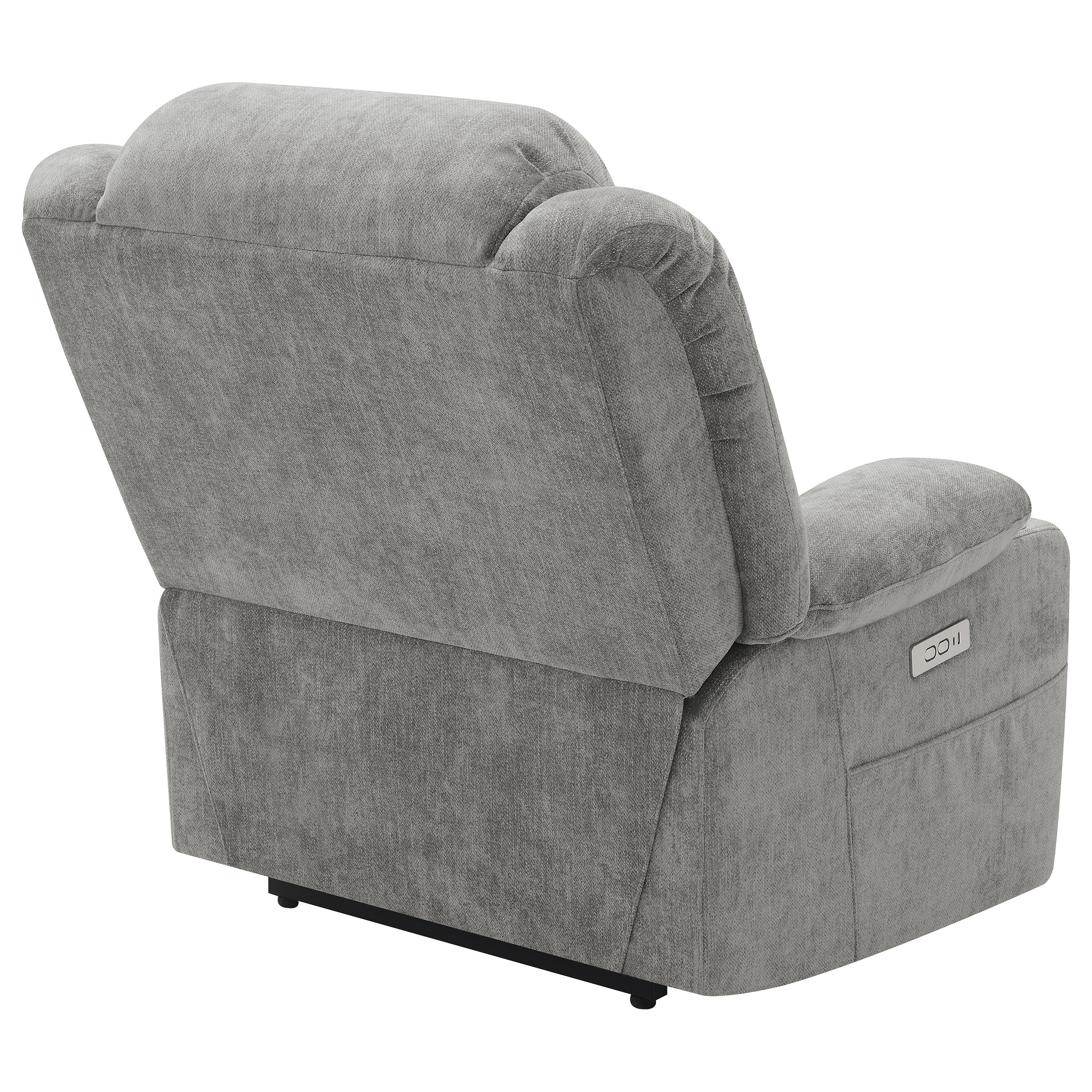 Houston Upholstered Power Lift Recliner Grey — view 11