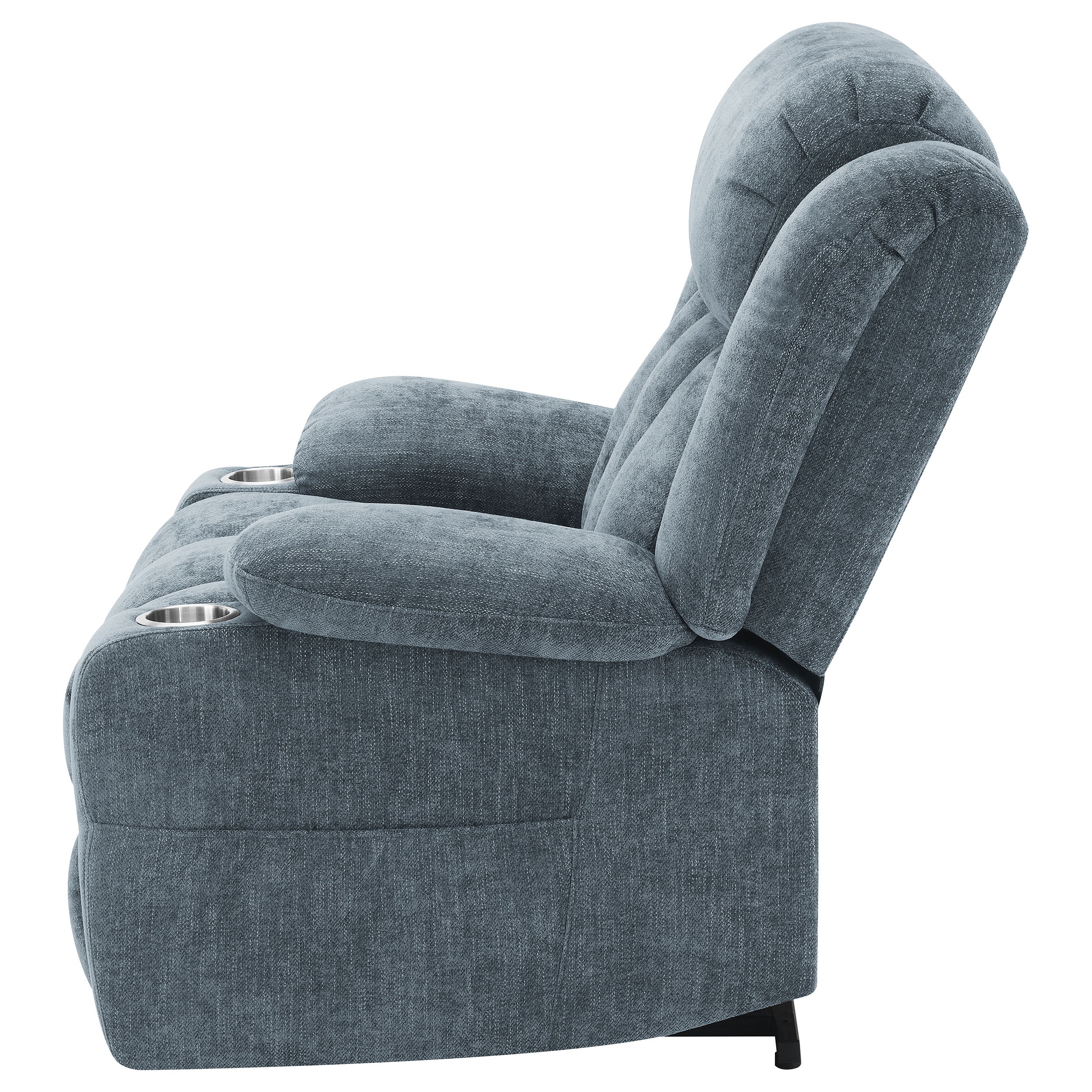 Houston Upholstered Power Lift Recliner Slate Blue — view 9