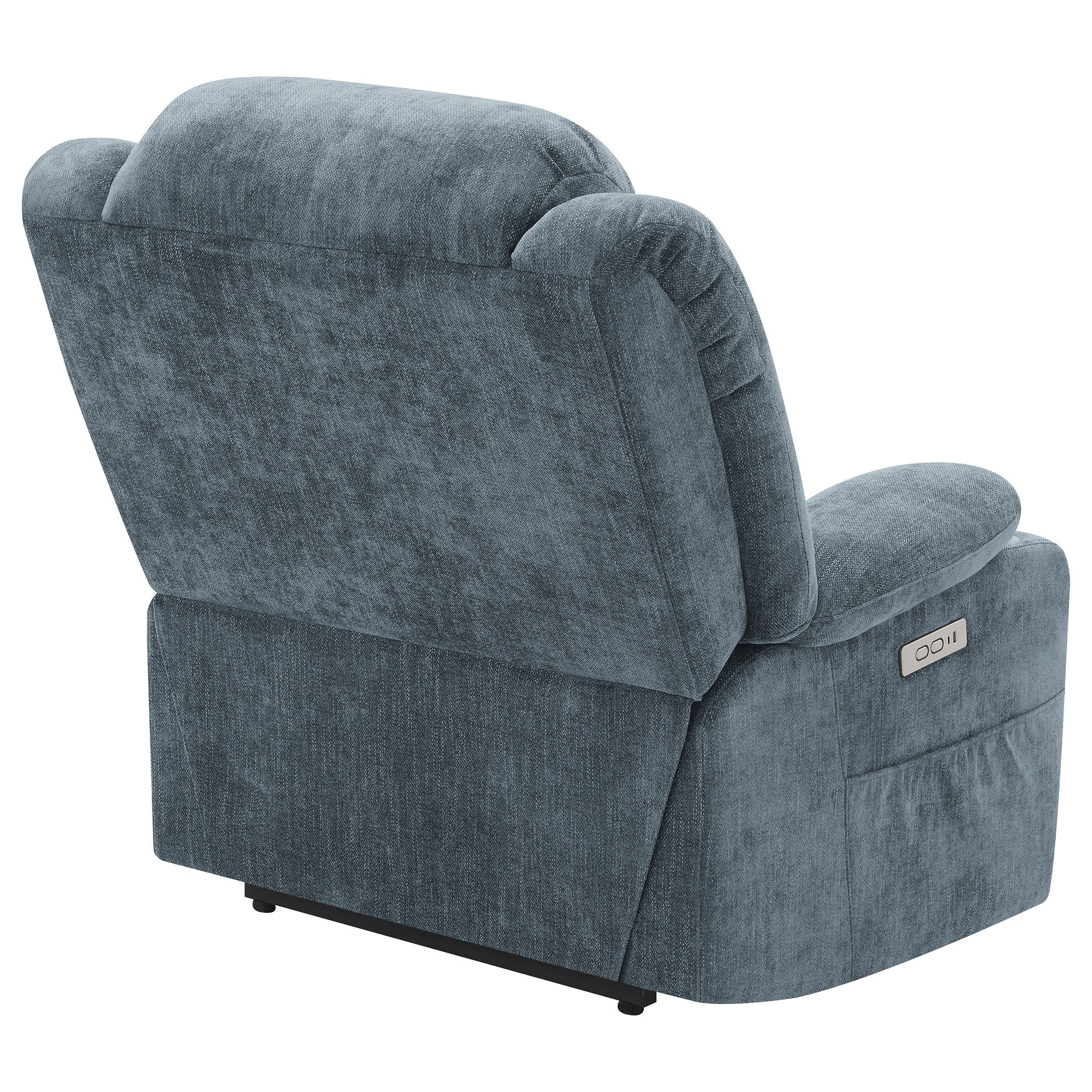 Houston Upholstered Power Lift Recliner Slate Blue — view 11