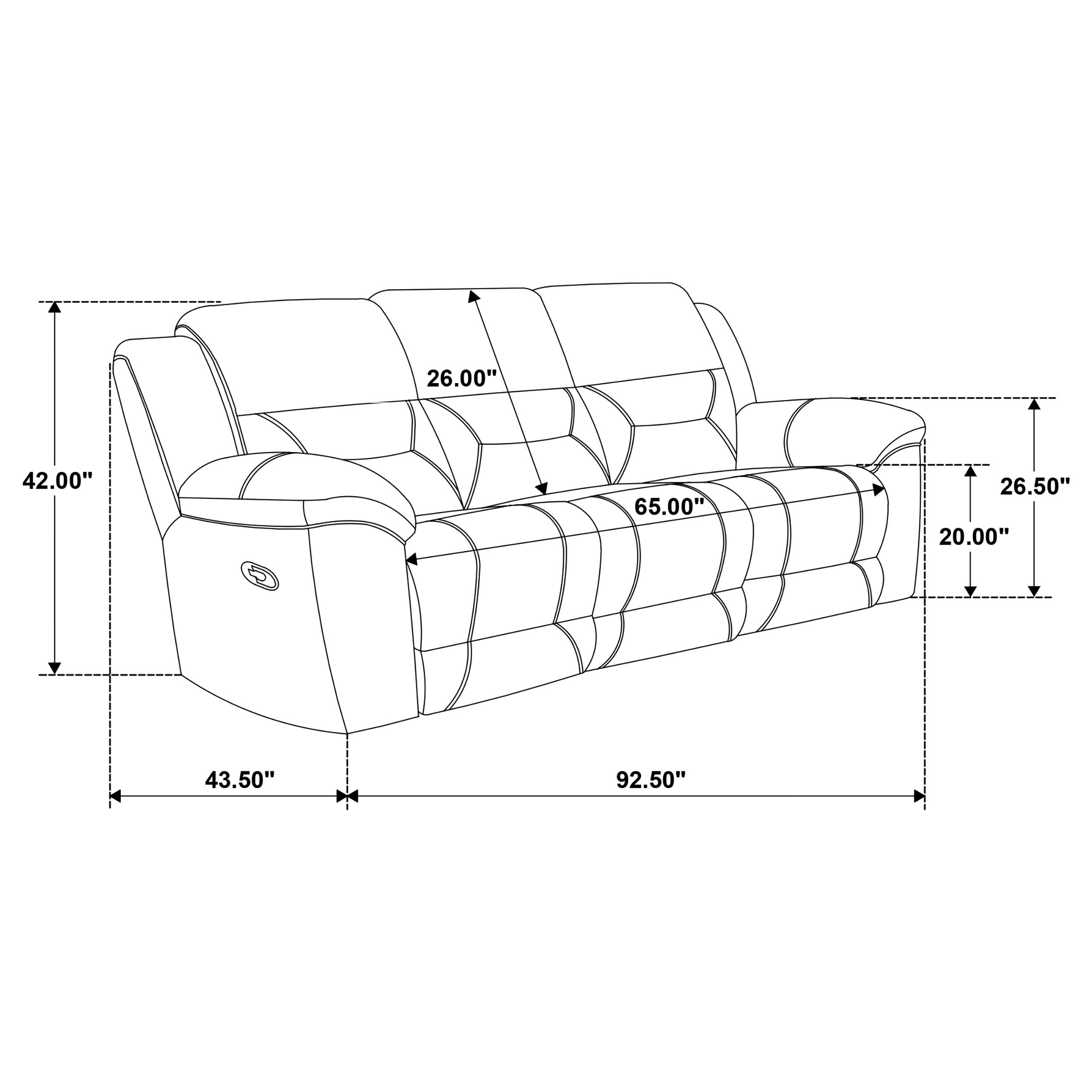 Gilson 2-piece Chenille Upholstered Reclining Sofa Set Grey — view 16