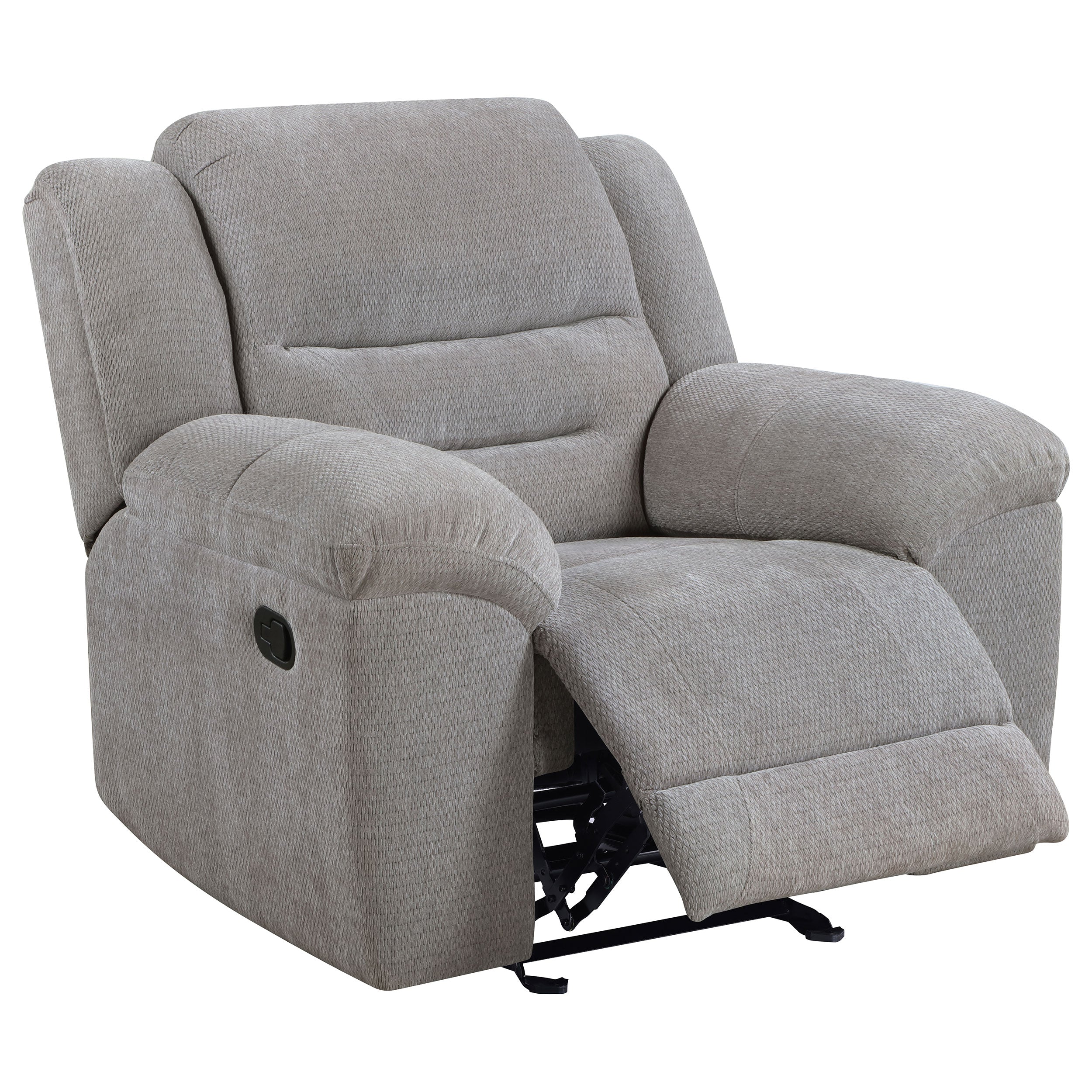 Gilson 3-piece Chenille Upholstered Reclining Sofa Set Grey — view 10