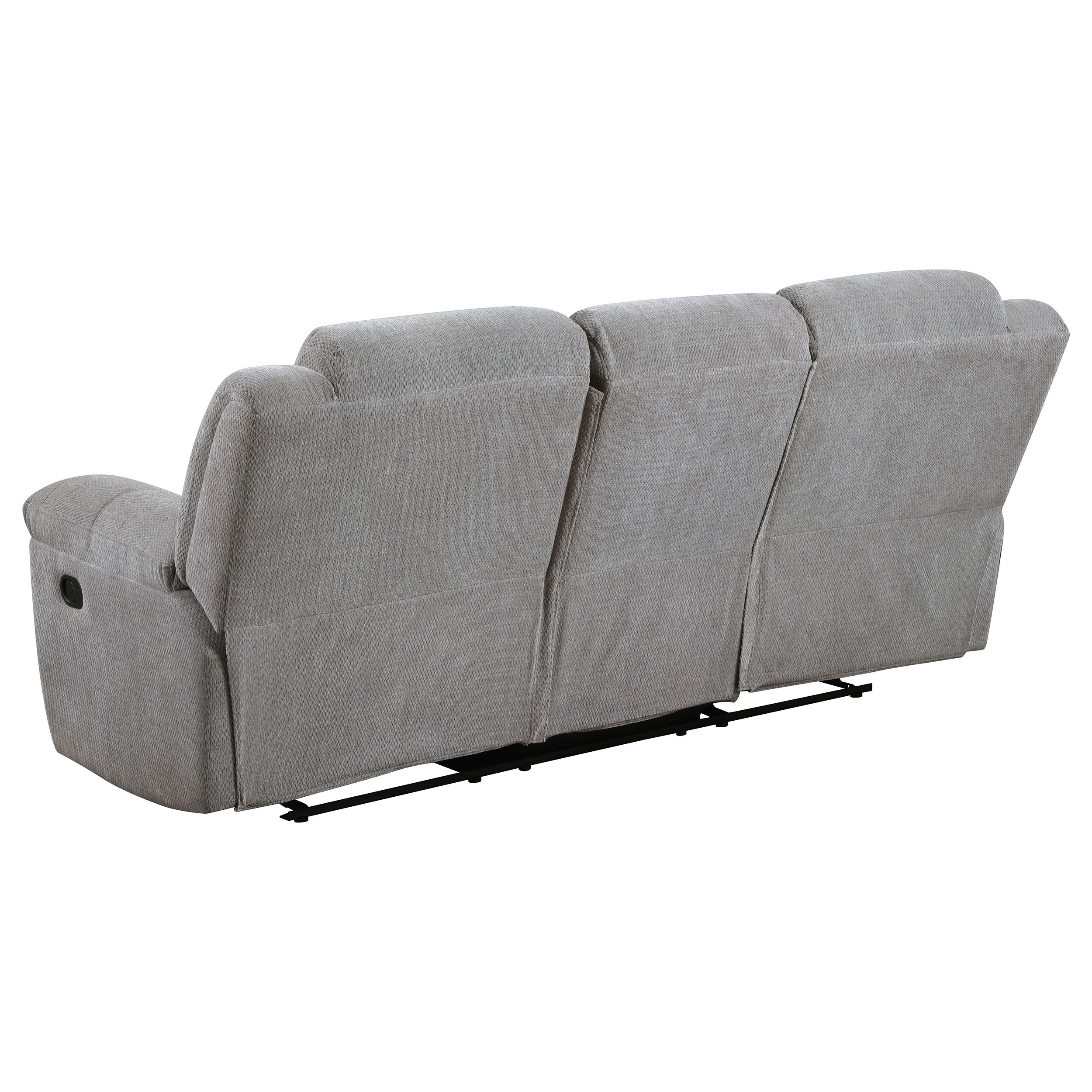 Gilson Chenille Upholstered Reclining Sofa Grey — view 6