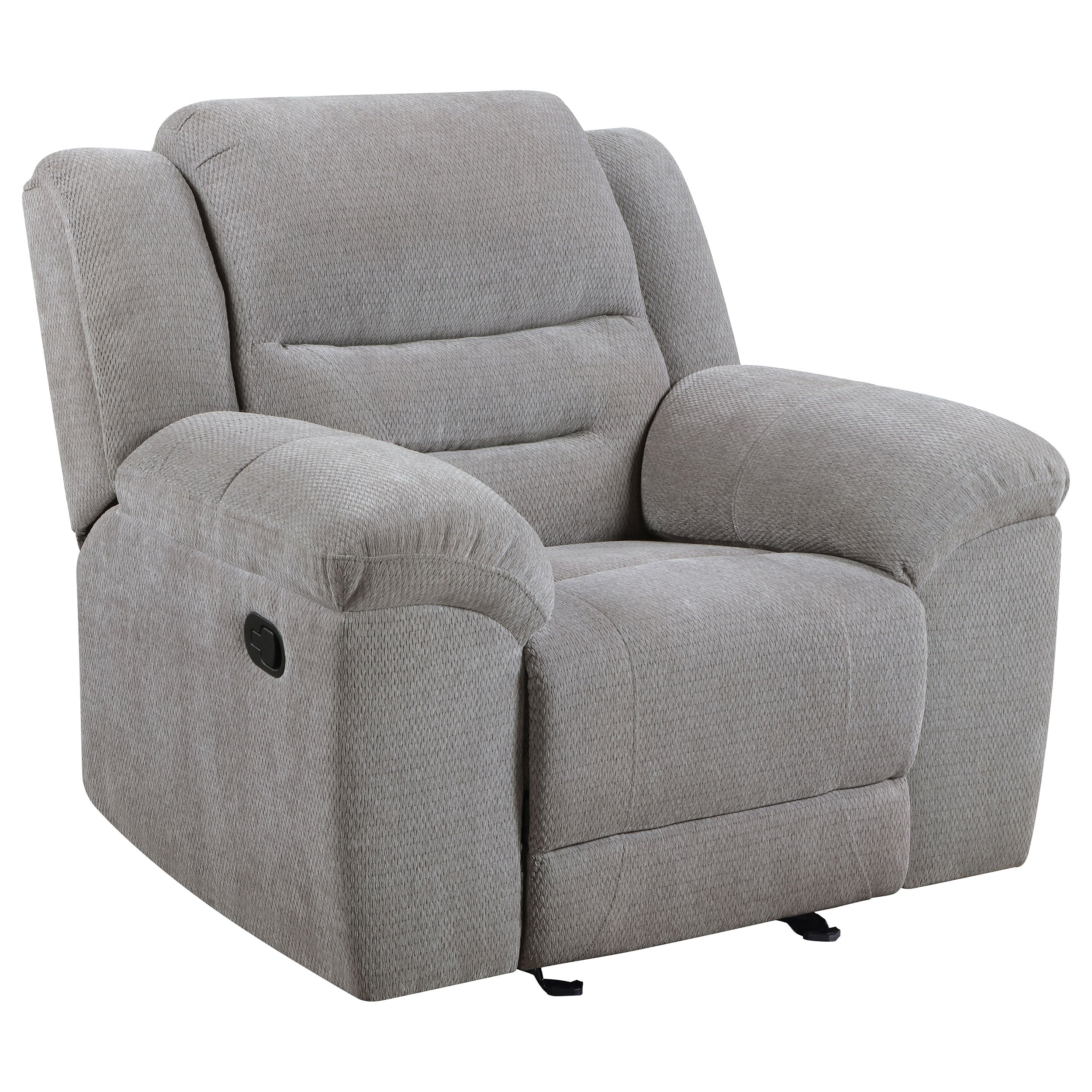 Gilson Chenille Upholstered Glider Recliner Chair Grey — view 4