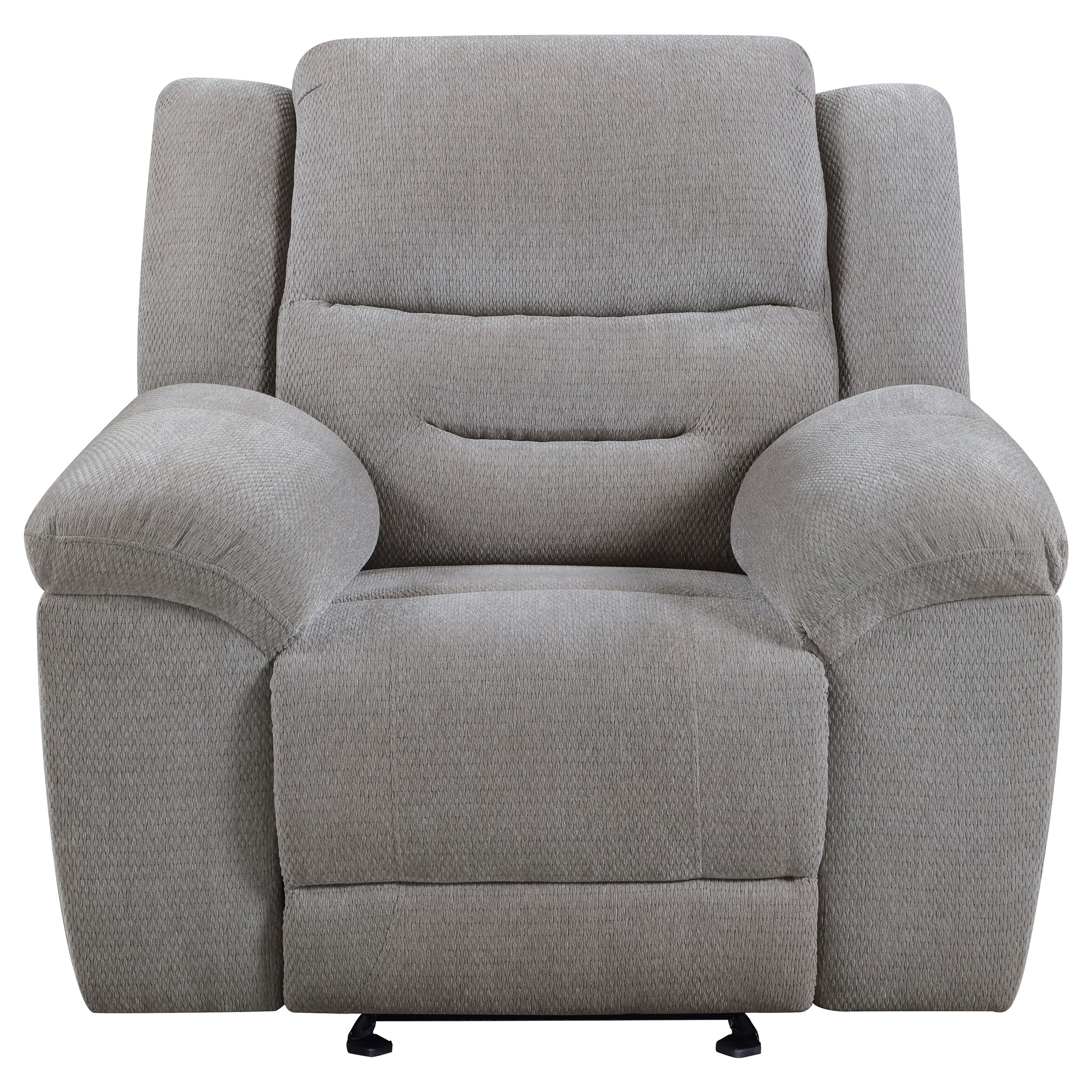 Gilson Chenille Upholstered Glider Recliner Chair Grey — view 5