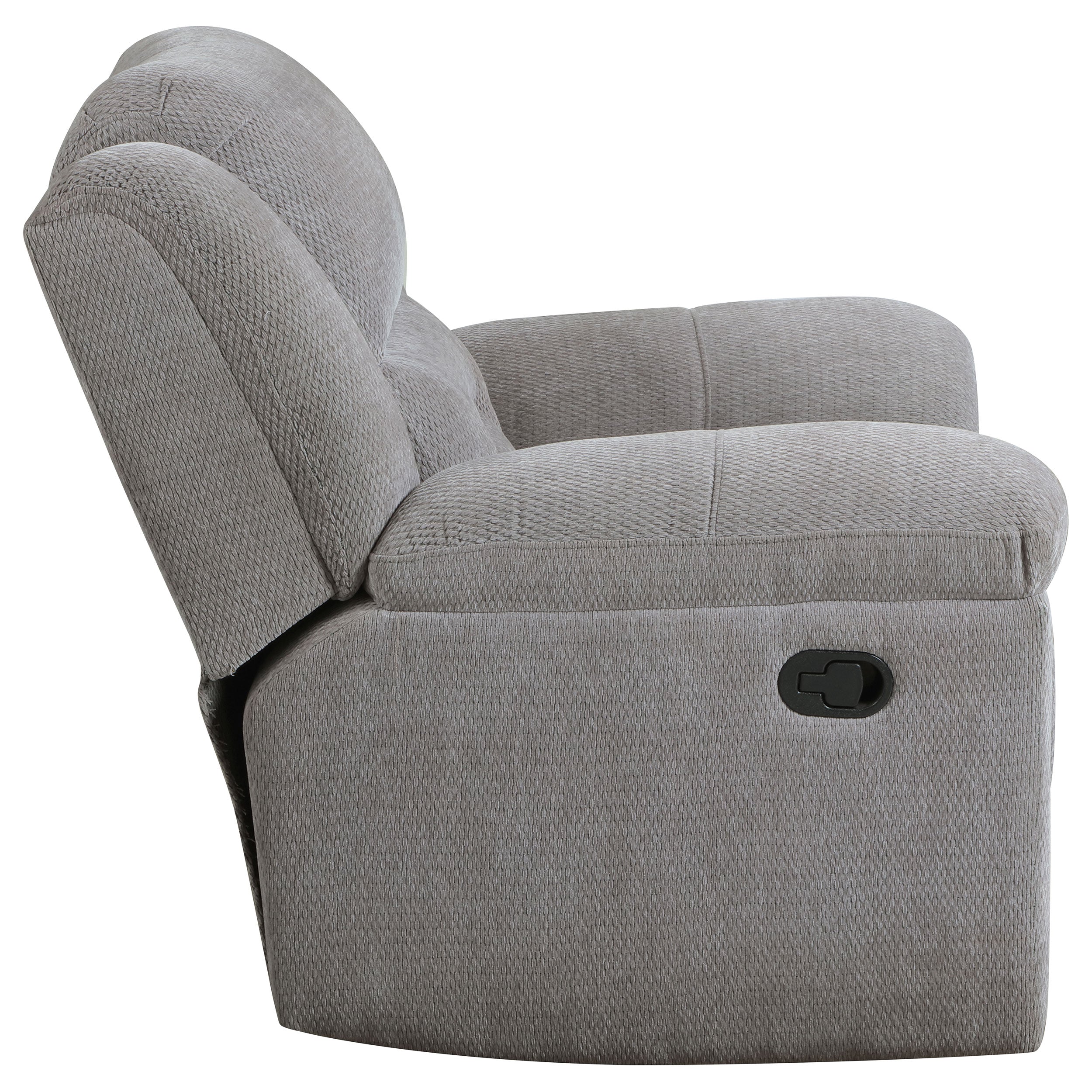 Gilson Chenille Upholstered Glider Recliner Chair Grey — view 7