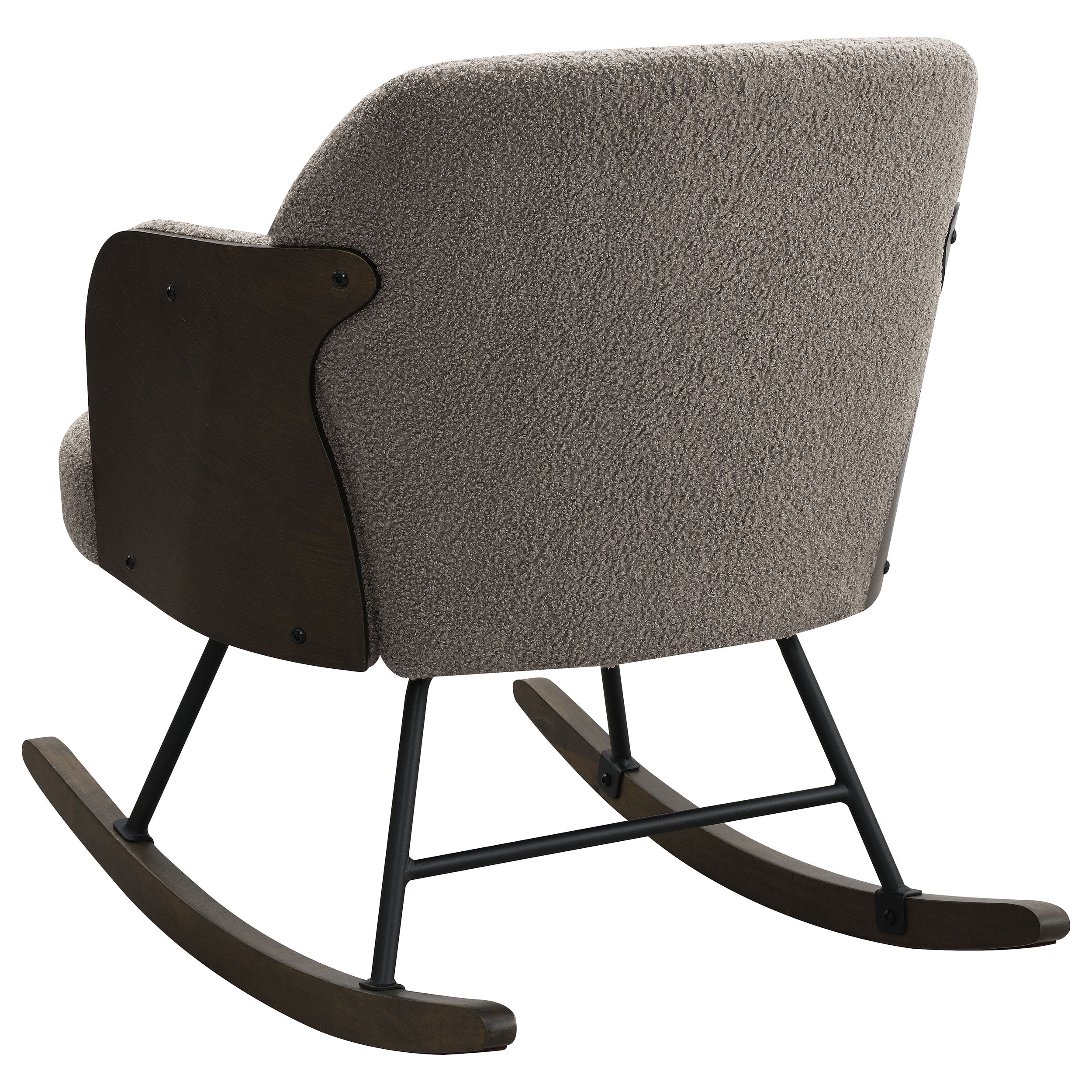 Paige Boucle Upholstered Mid Back Rocking Chair Taupe — view 6