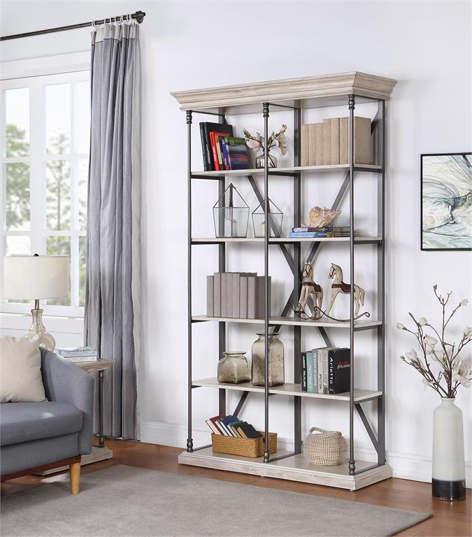 Classic Double Bookshelf for Livingroom, Office, Entryway