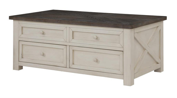 Landings Cocktail Table with Drawers and Hidden Sotrage