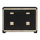 Lively - Dresser With Glitter Detail And Thick Bar Handle Hardware - Black