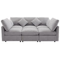 Sectional Sofa Modular U-Shaped With Ottoman & USB Ports