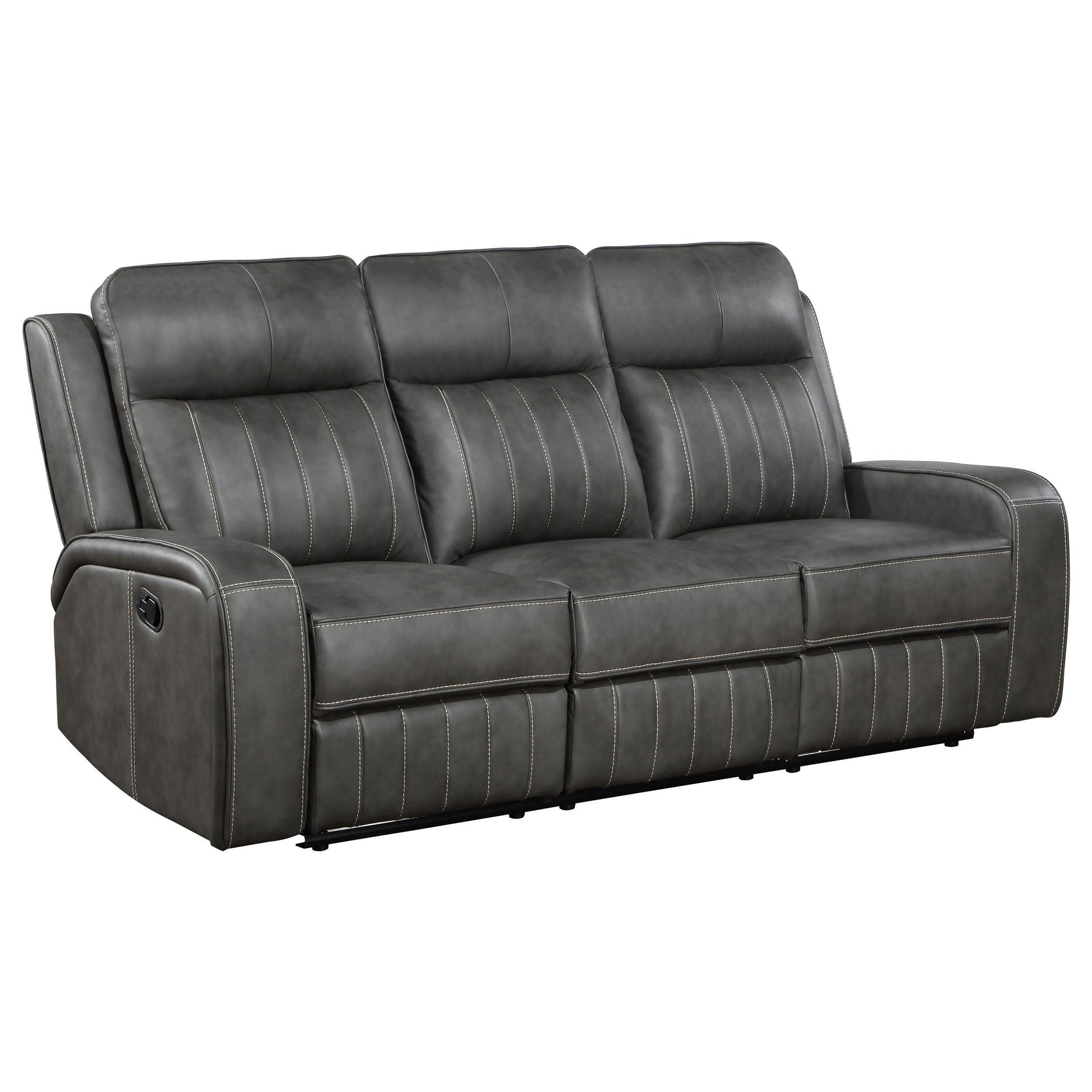 Raelynn 2-piece Upholstered Reclining Sofa Set Grey — view 4