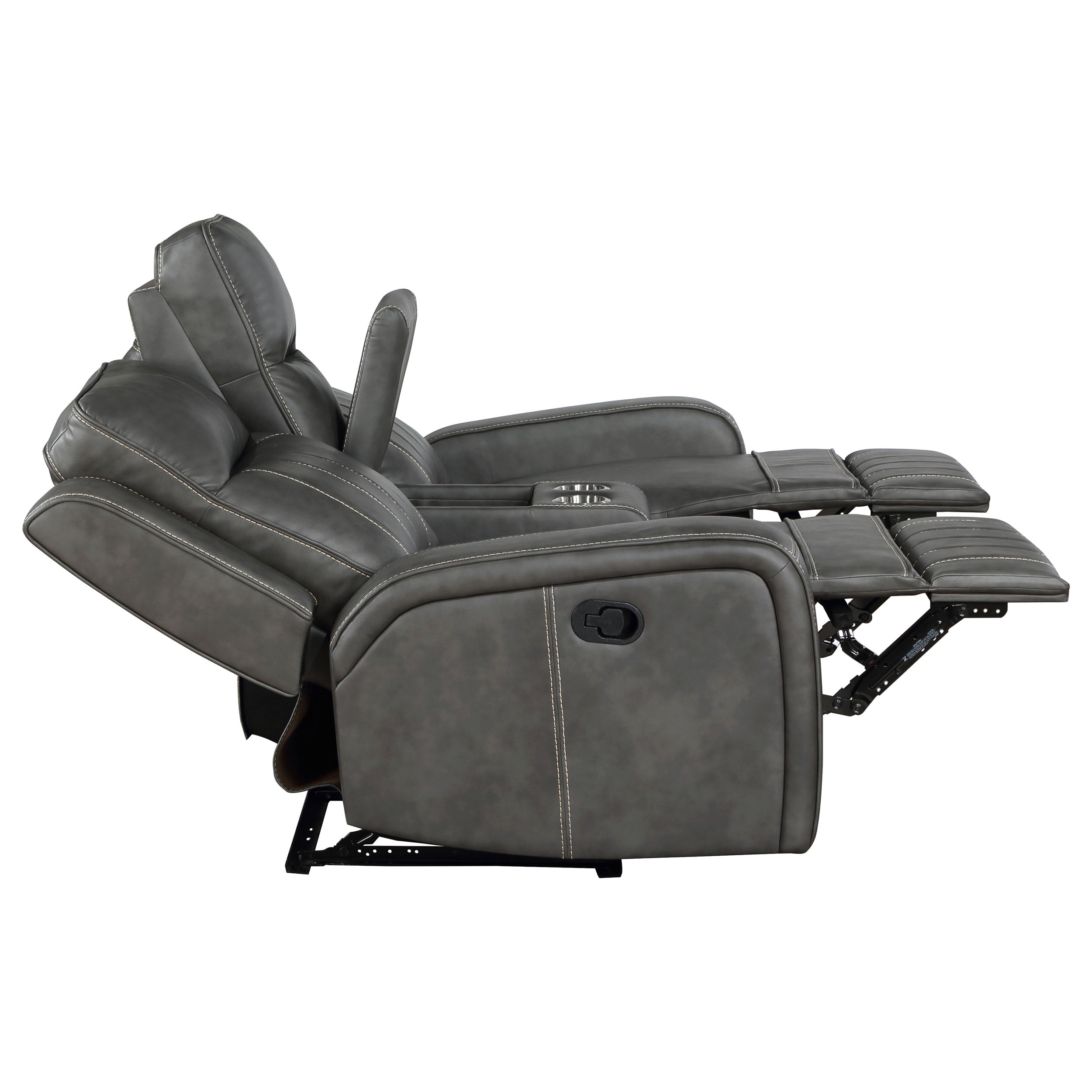 Raelynn 2-piece Upholstered Reclining Sofa Set Grey — view 12