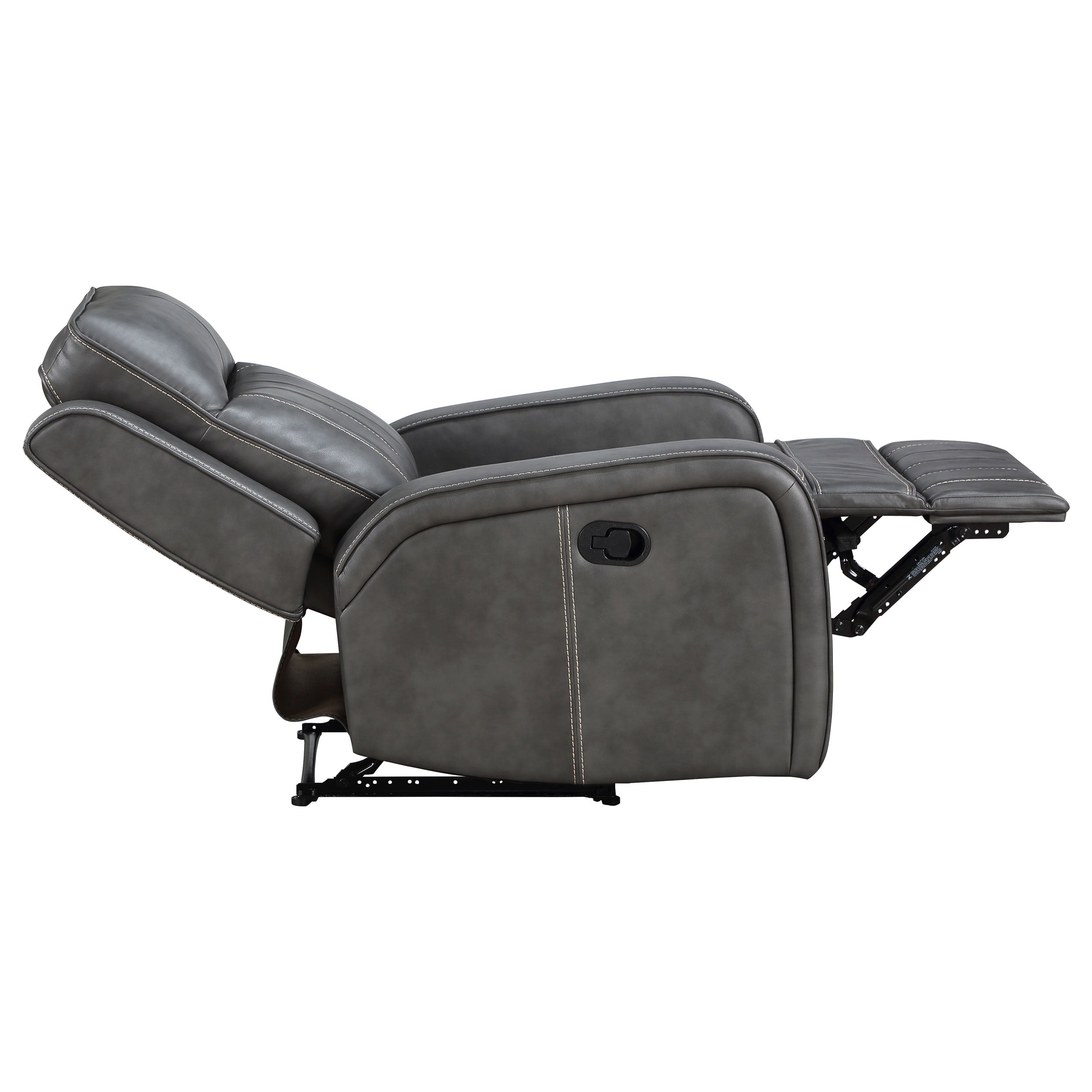Raelynn 3-piece Upholstered Reclining Sofa Set Grey — view 12