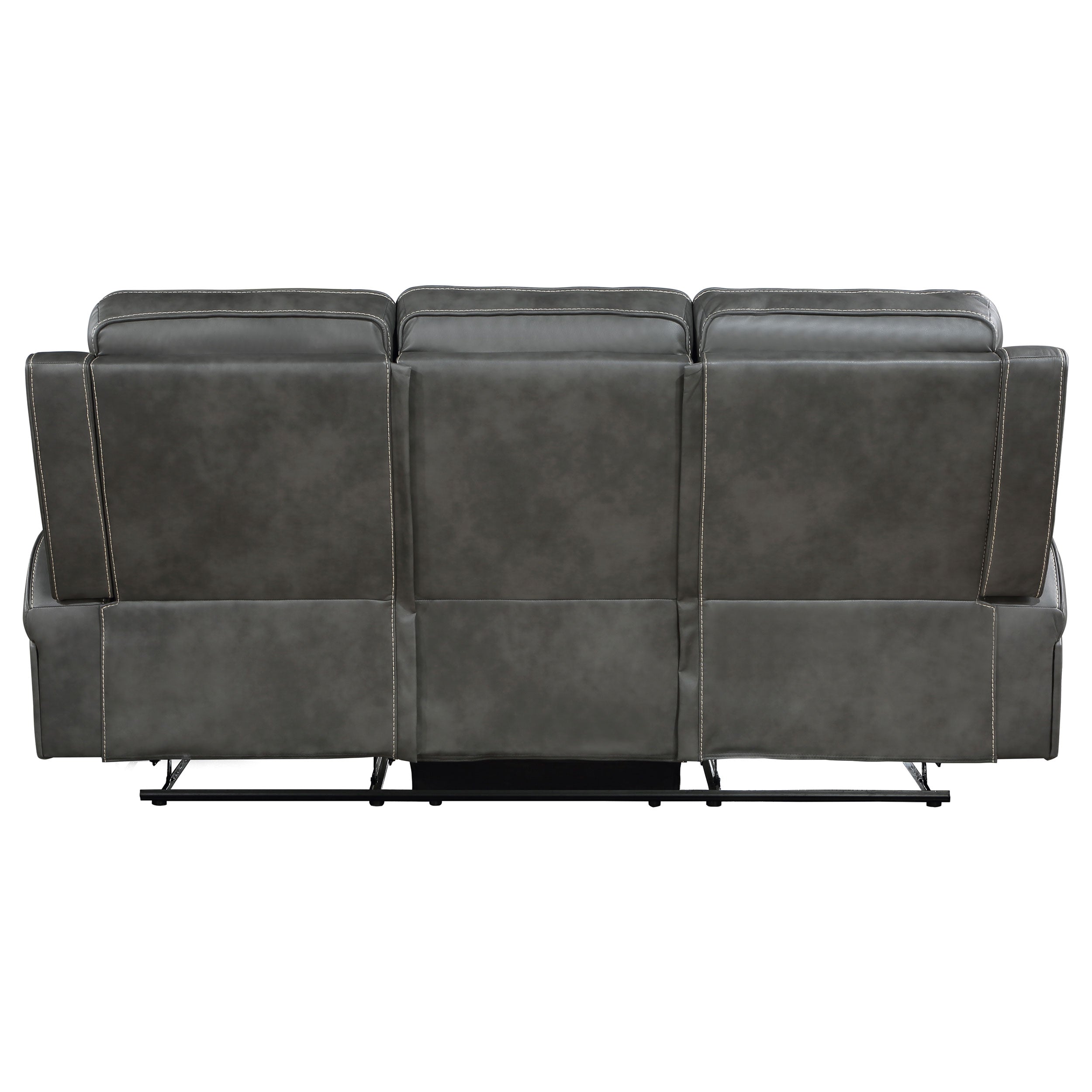 Raelynn Upholstered Track Arm Motion Sofa Grey — view 6