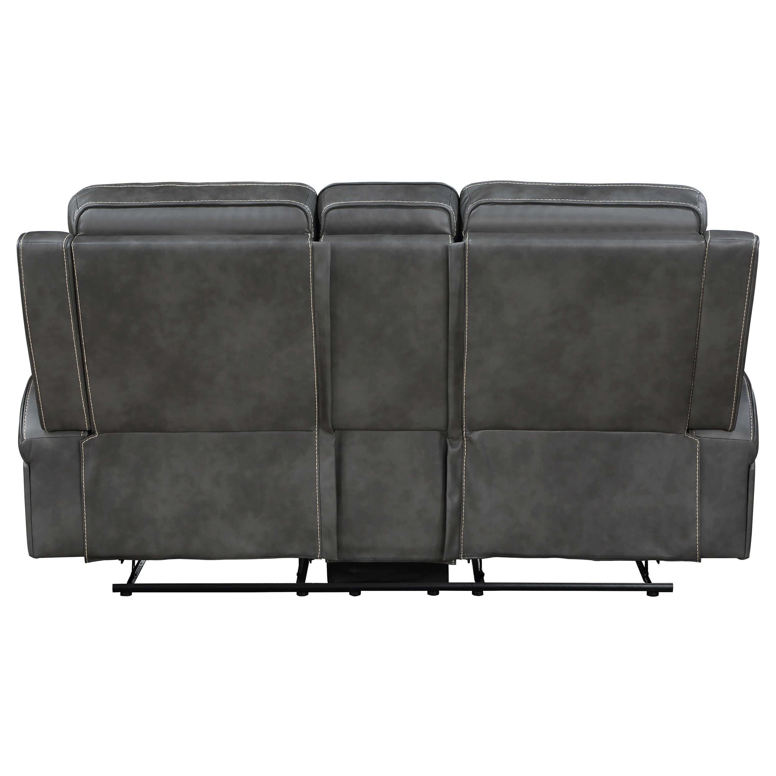 Raelynn Upholstered Track Arm Motion Loveseat Grey — view 6