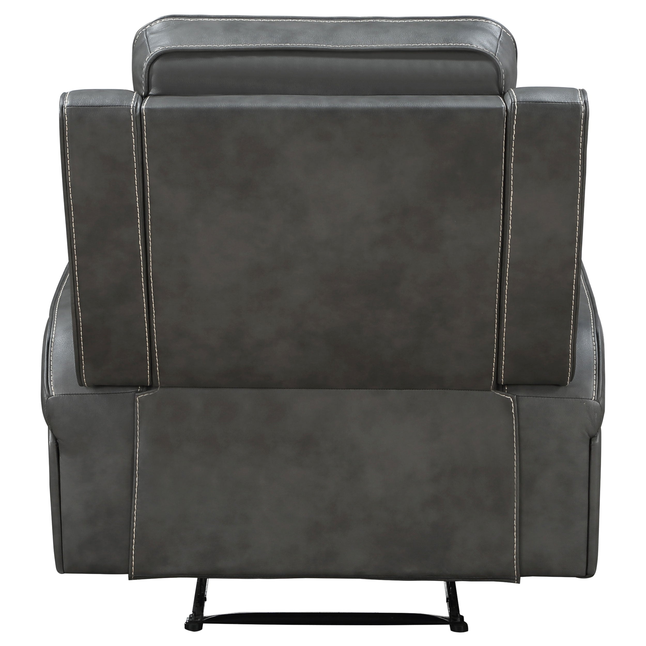Raelynn Upholstered Track Arm Recliner Grey — view 7