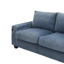 Modern 4 Seater Corduroy Sofa Couch With USB Ports And Hidden Storage