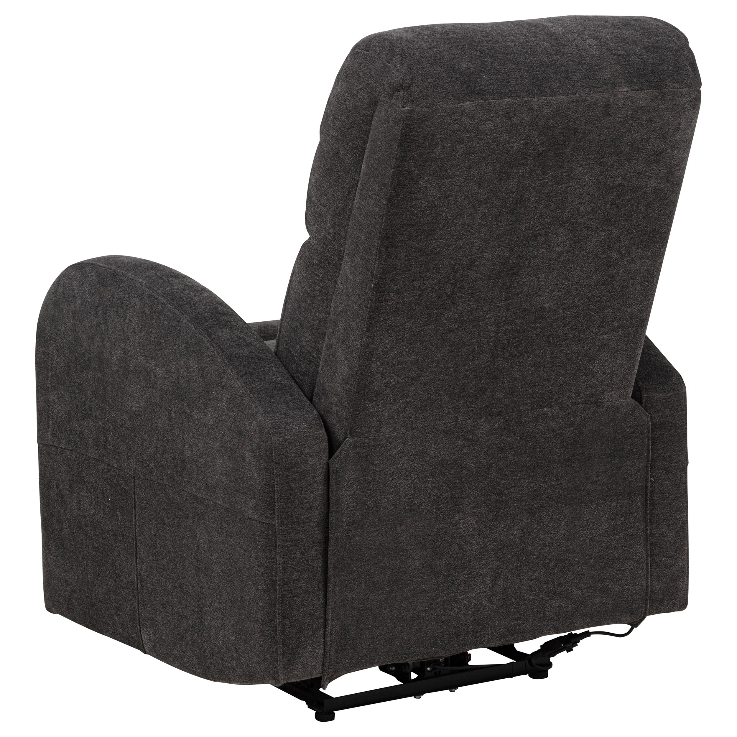 Grant Fabric Upholstered Power Recliner Chair Charcoal Grey — view 8
