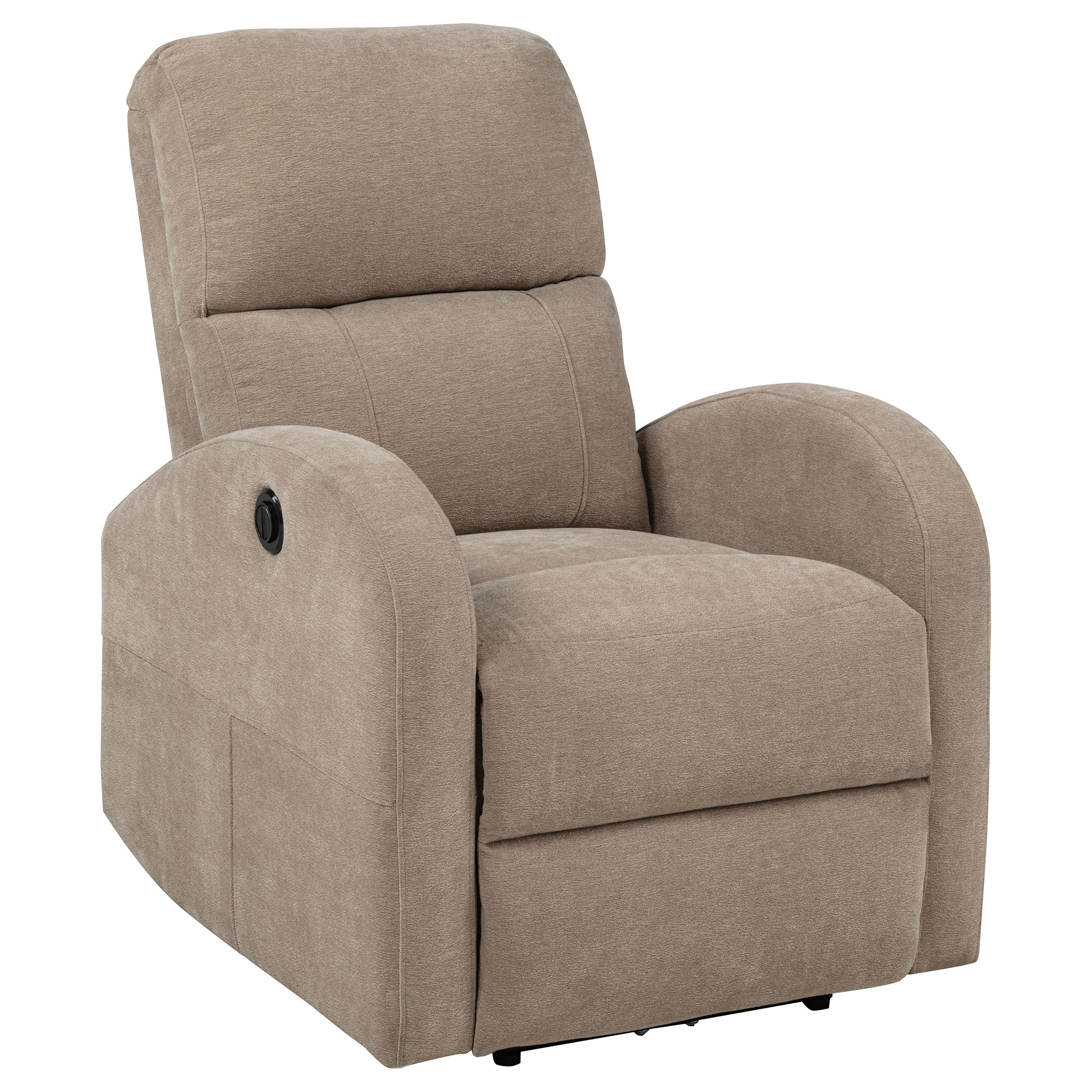 Grant Fabric Upholstered Power Recliner Chair Camel — view 4