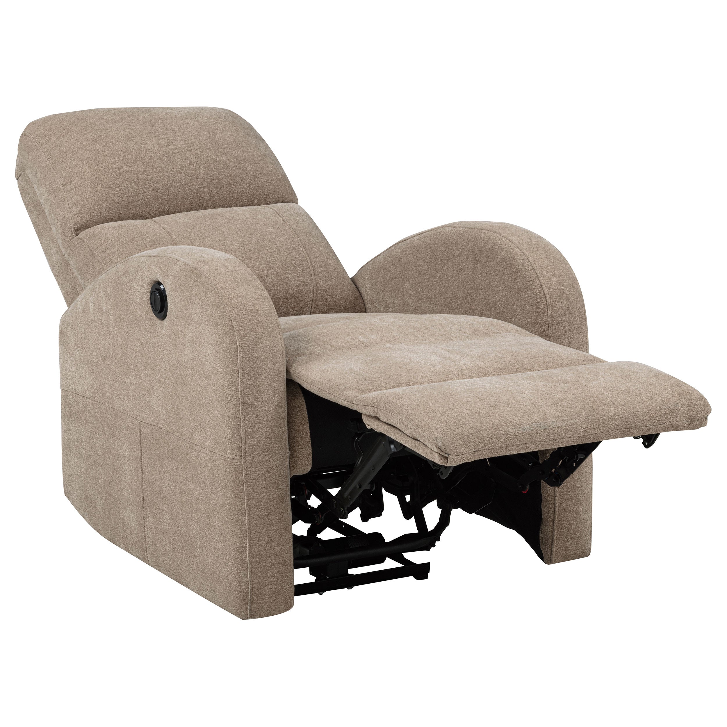 Grant Fabric Upholstered Power Recliner Chair Camel — view 5