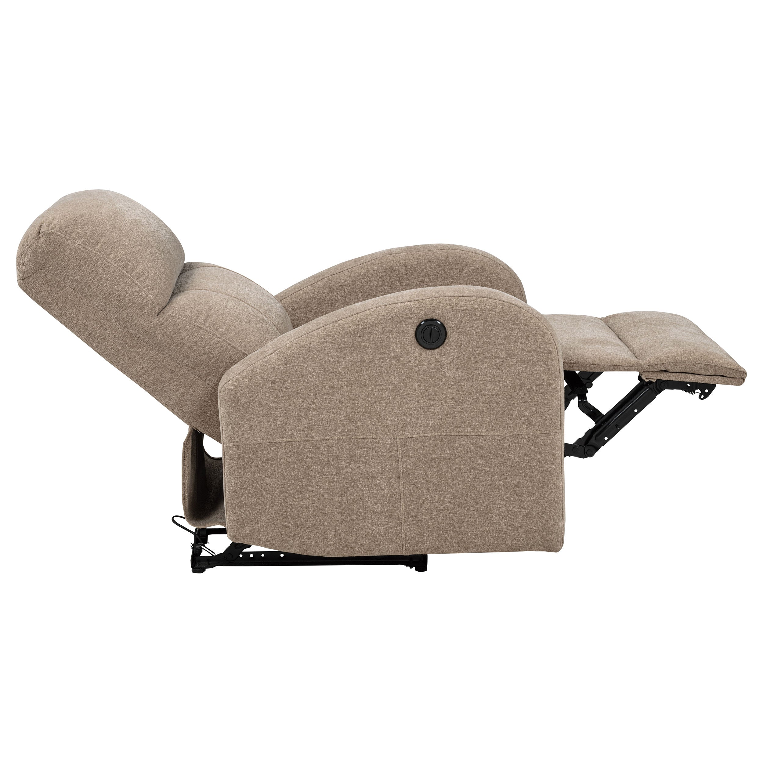 Grant Fabric Upholstered Power Recliner Chair Camel — view 7