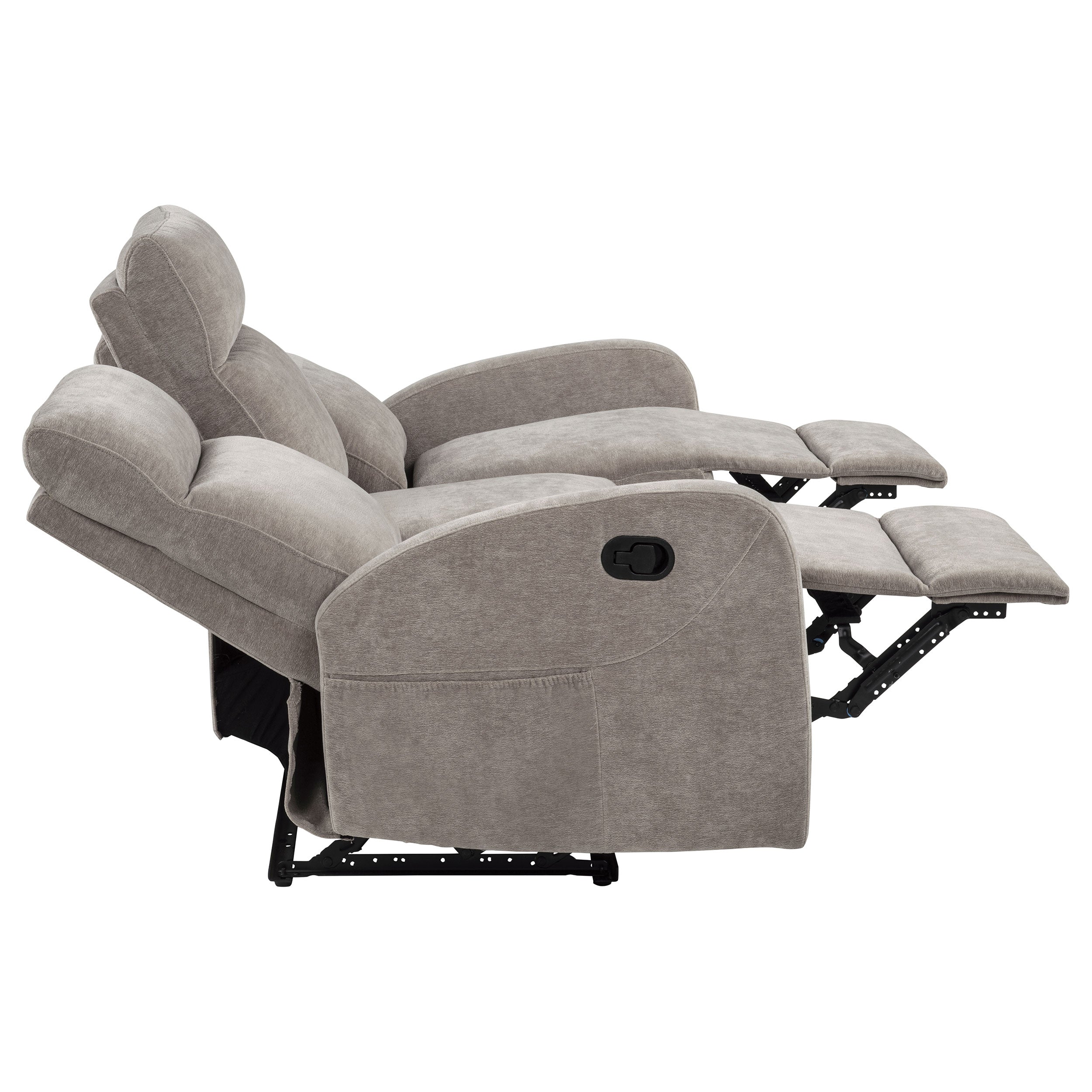 Hamilton 3-piece Chenille Manual Reclining Sofa Set Sand — view 7