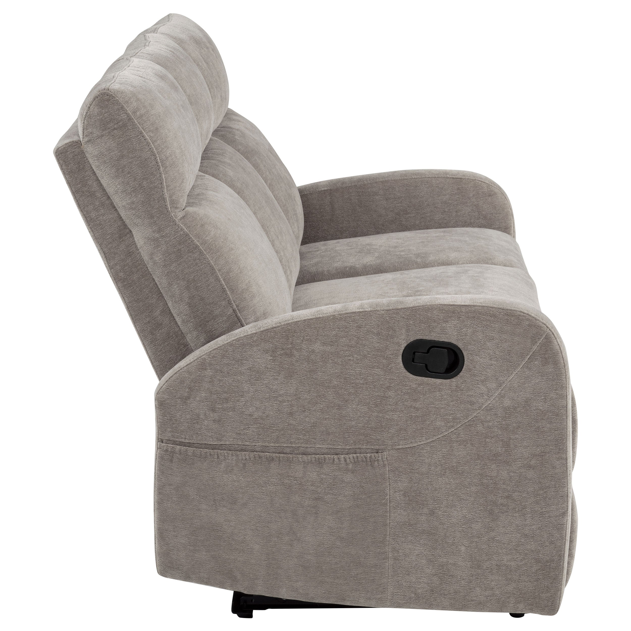 Hamilton Chenille Upholstered Manual Reclining Sofa Sand — view 7