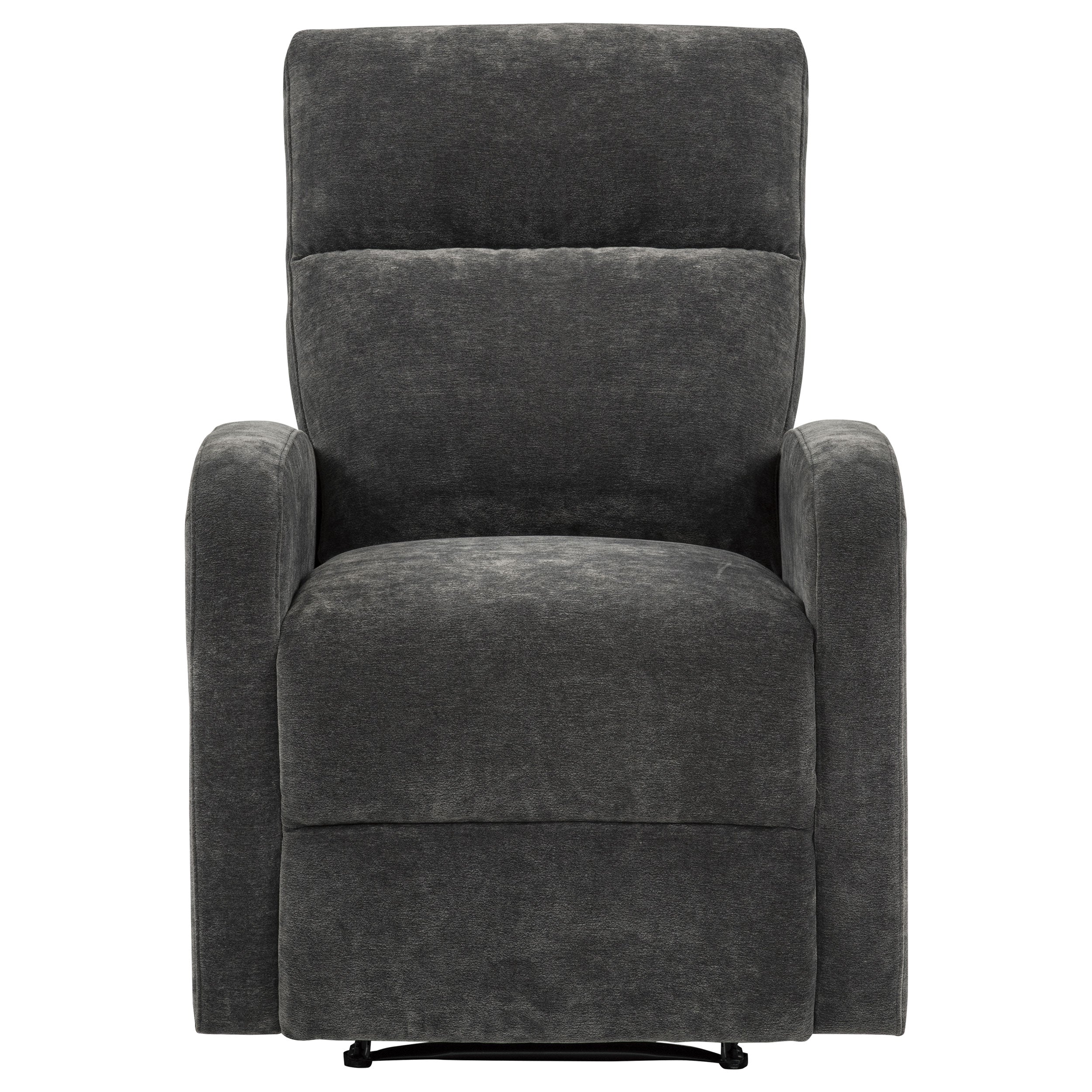 Hamilton Chenille Upholstered Manual Glider Recliner Charcoal Grey — view 5