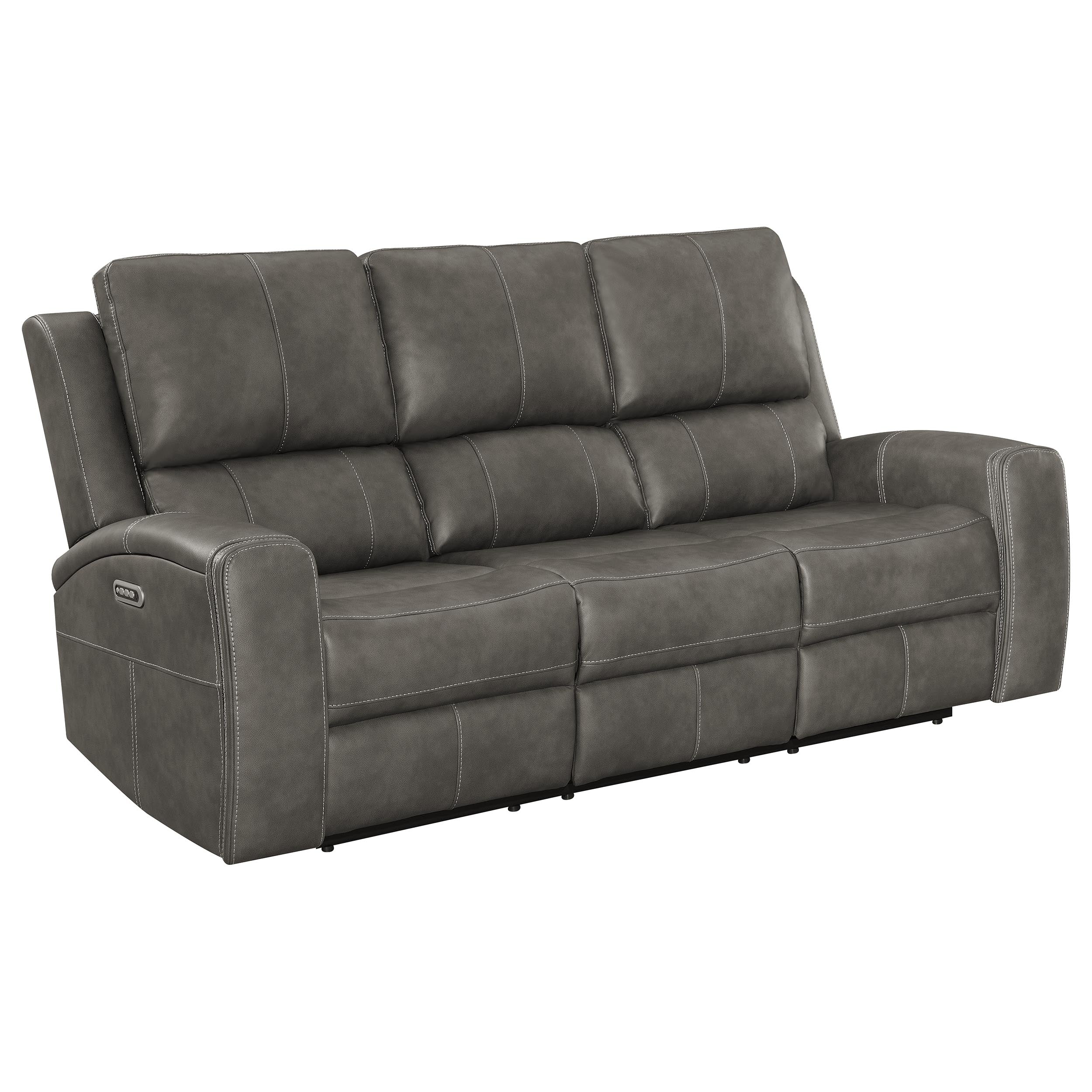 Brickston 3-piece Triple Power Reclining Sofa Set Charcoal — view 3