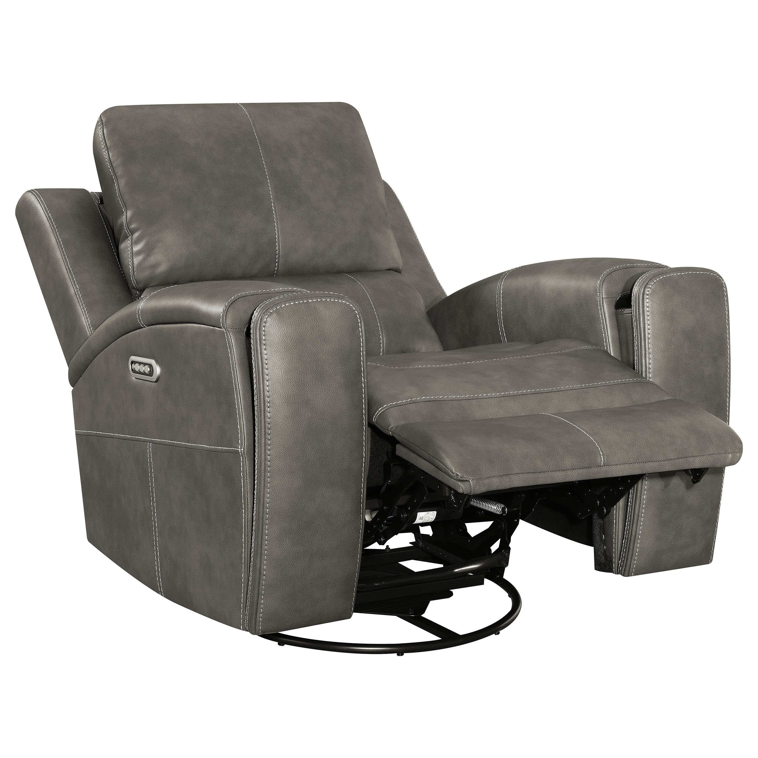 Brickston 3-piece Triple Power Reclining Sofa Set Charcoal — view 8