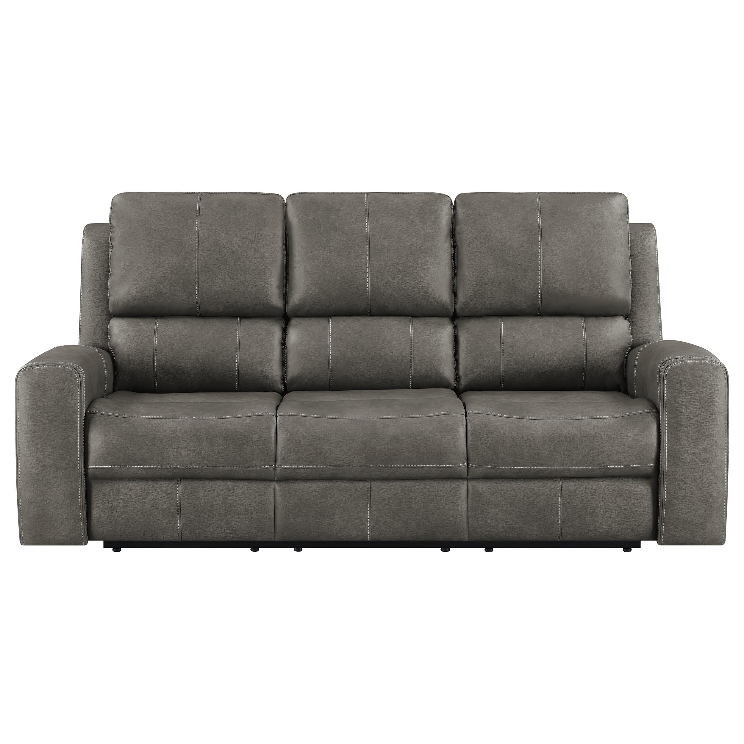 Brickston Triple Power Reclining Sofa Charcoal — view 5