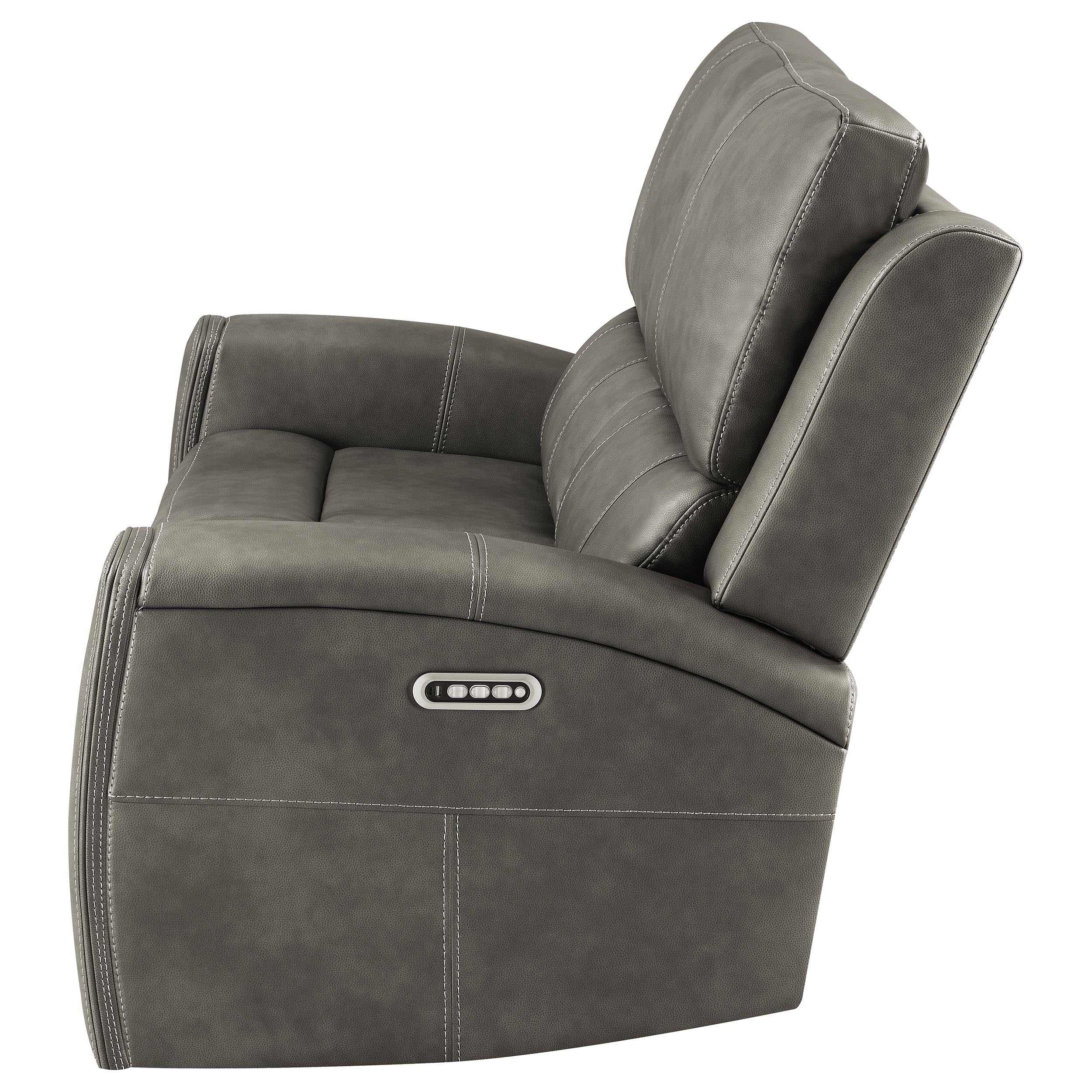 Brickston Triple Power Reclining Loveseat Charcoal — view 6