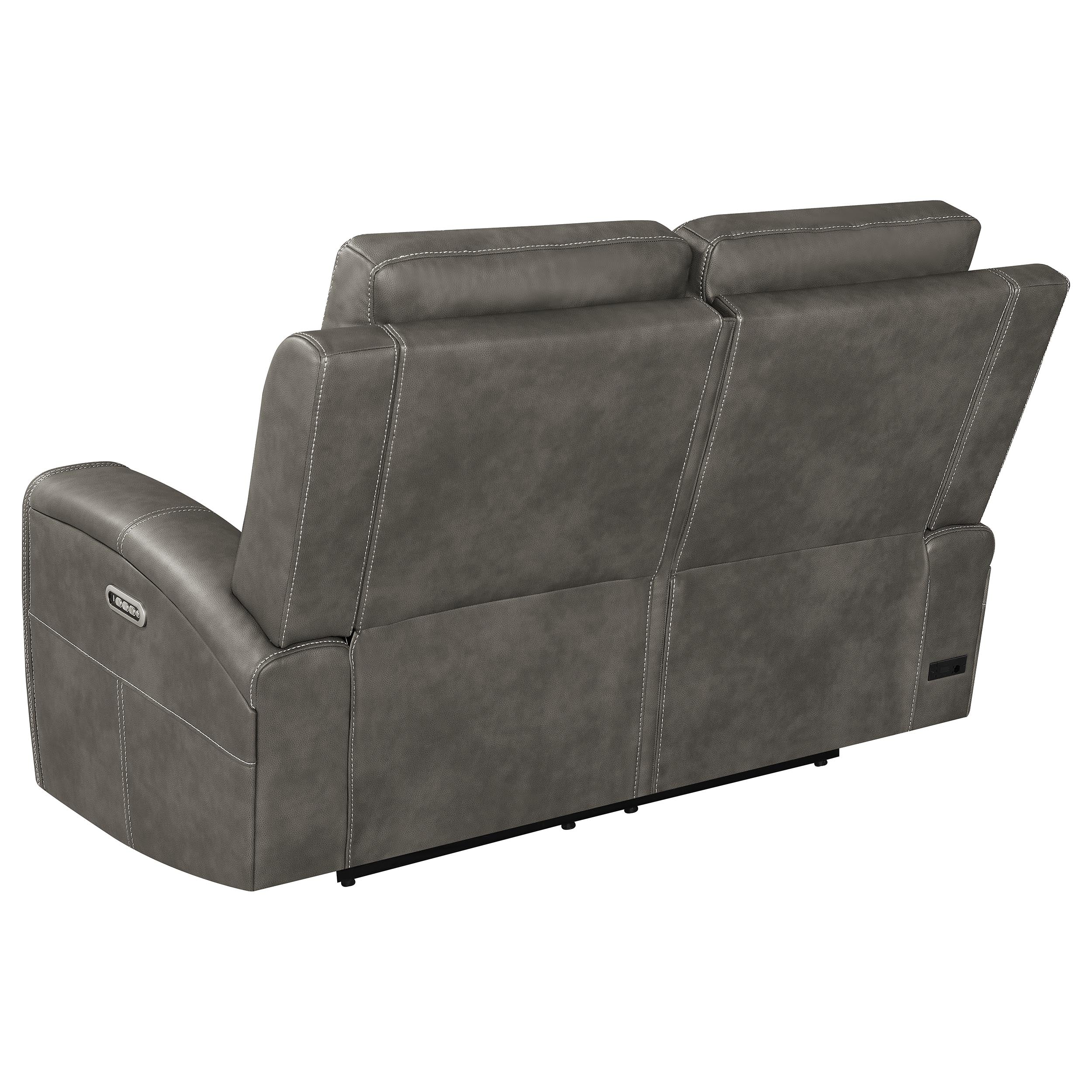 Brickston Triple Power Reclining Loveseat Charcoal — view 7