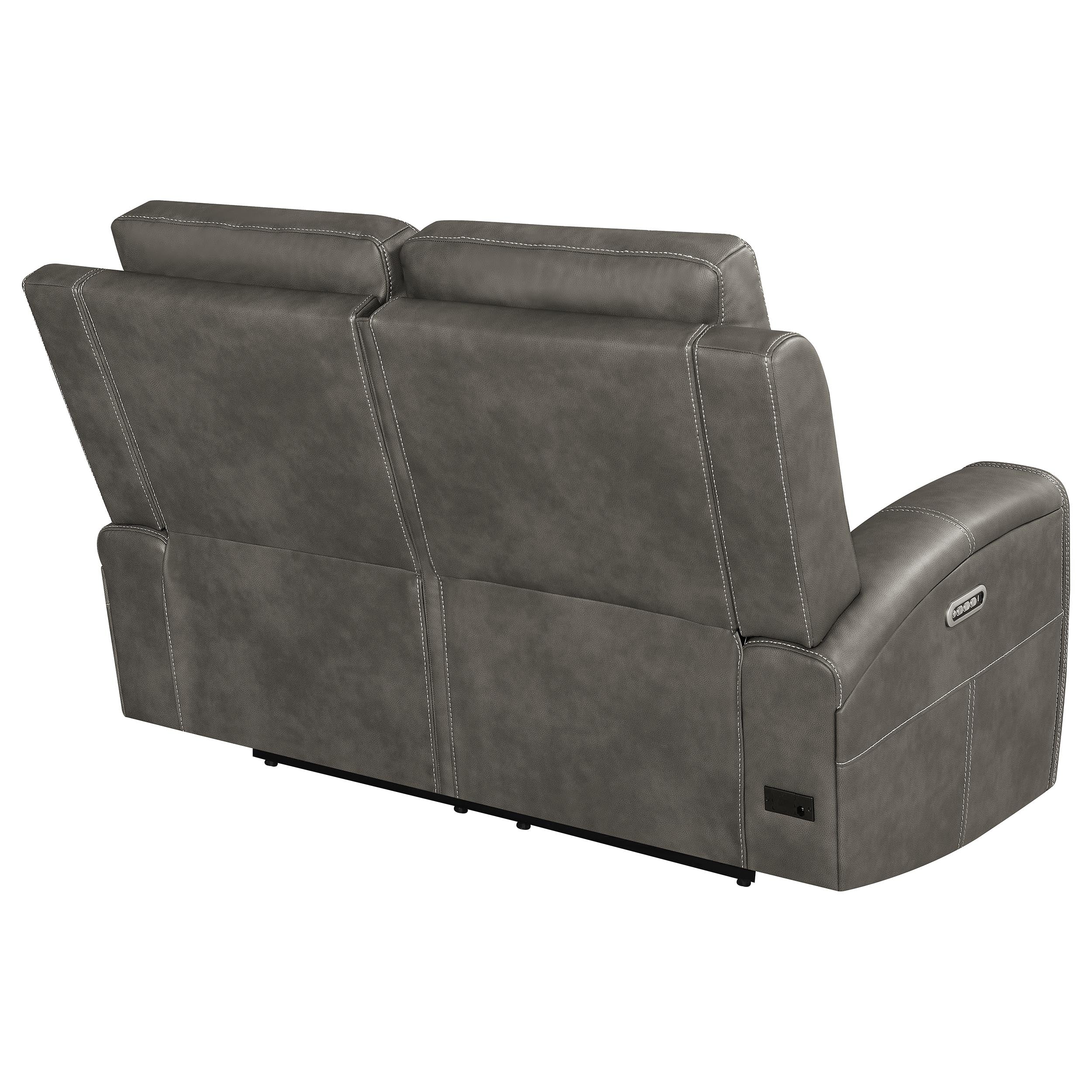 Brickston Triple Power Reclining Loveseat Charcoal — view 8
