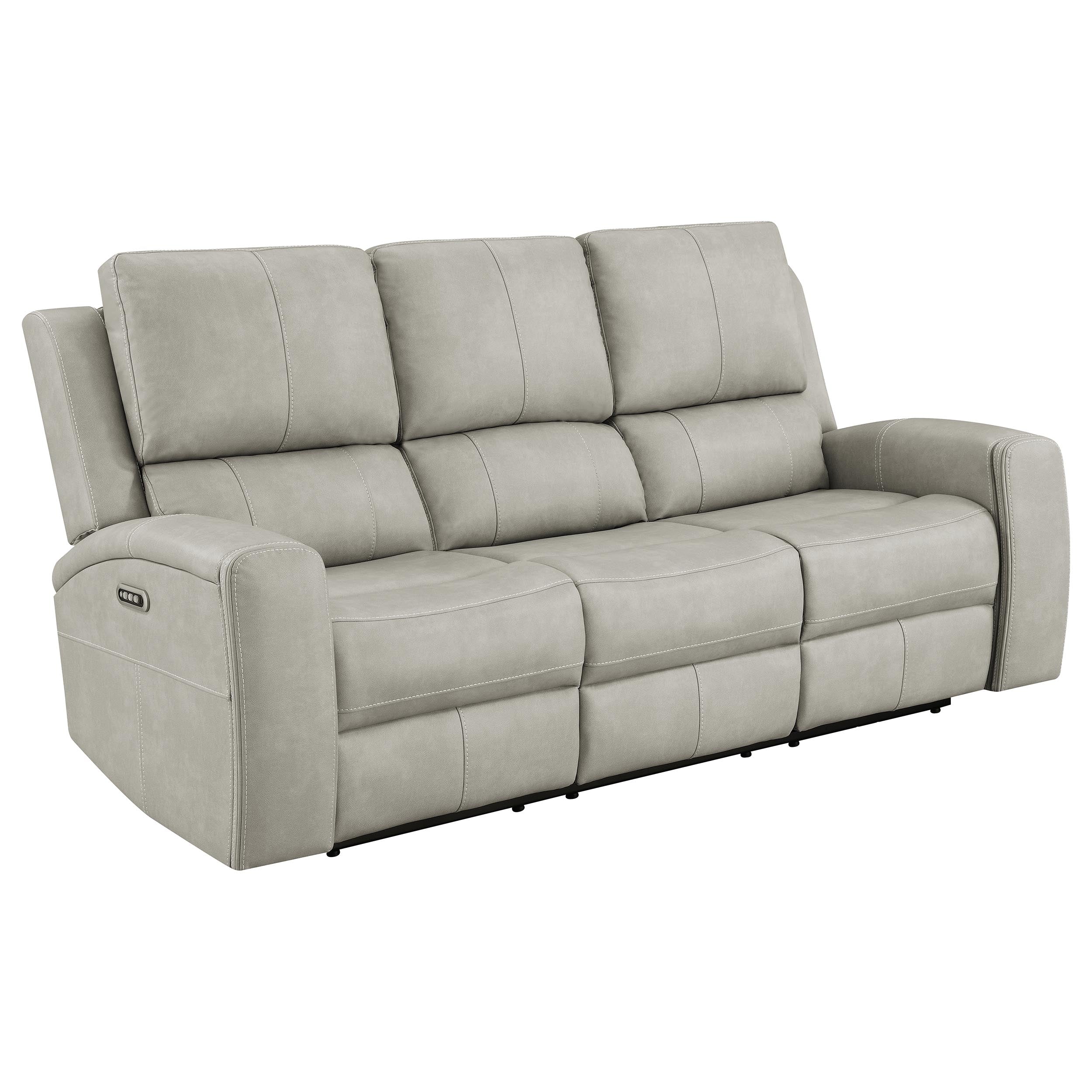 Brickston 3-piece Triple Power Reclining Sofa Set Grey — view 3
