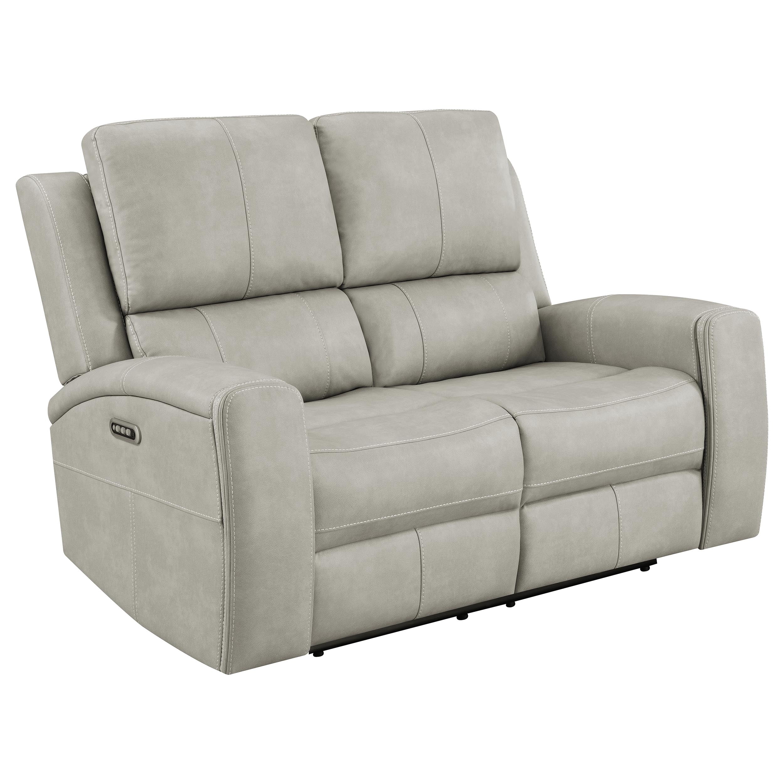 Brickston Triple Power Reclining Loveseat Grey — view 1