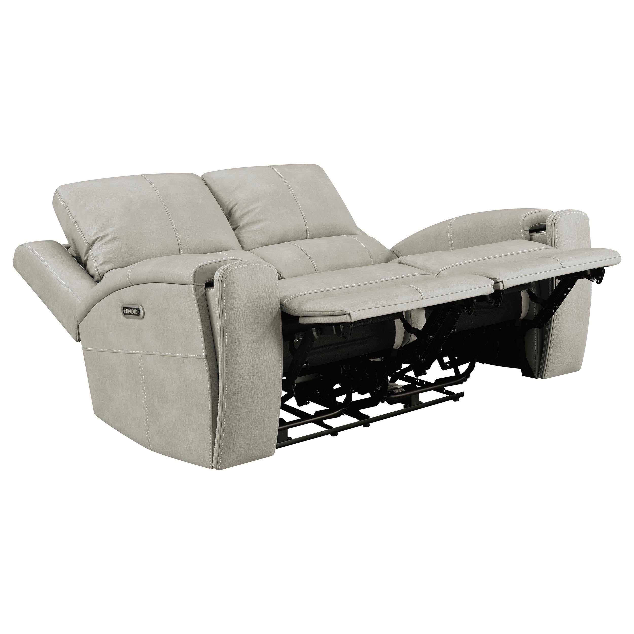 Brickston Triple Power Reclining Loveseat Grey — view 4