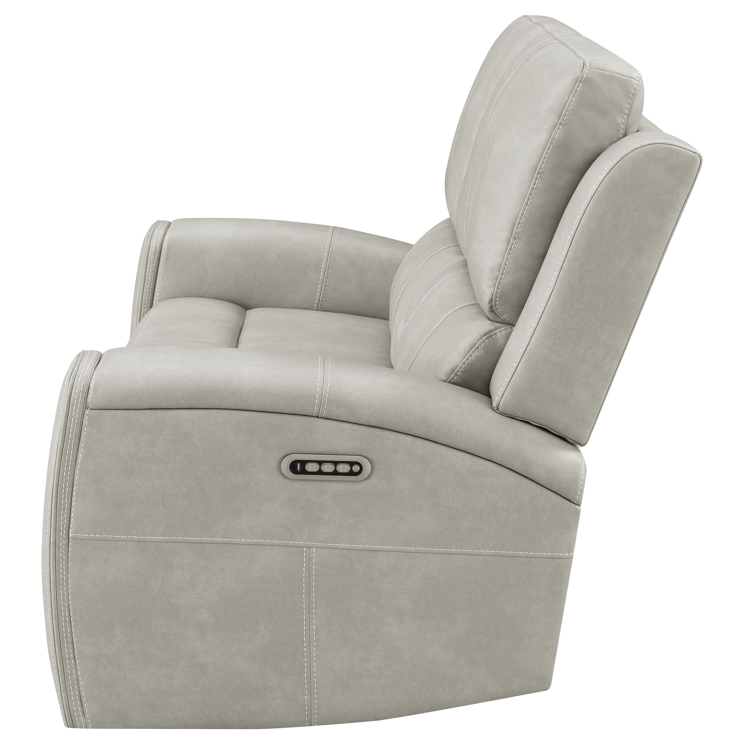 Brickston Triple Power Reclining Loveseat Grey — view 6