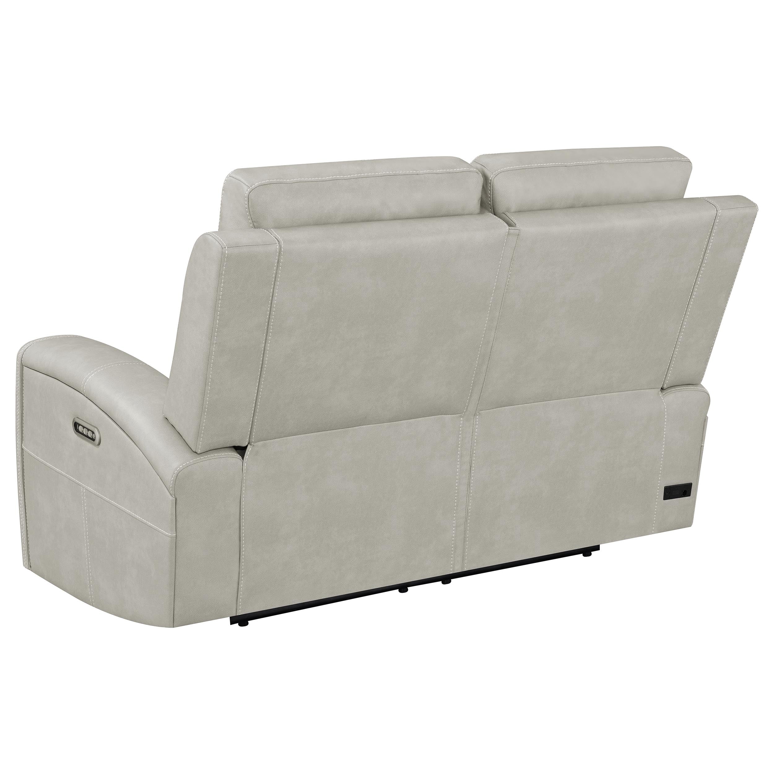 Brickston Triple Power Reclining Loveseat Grey — view 7