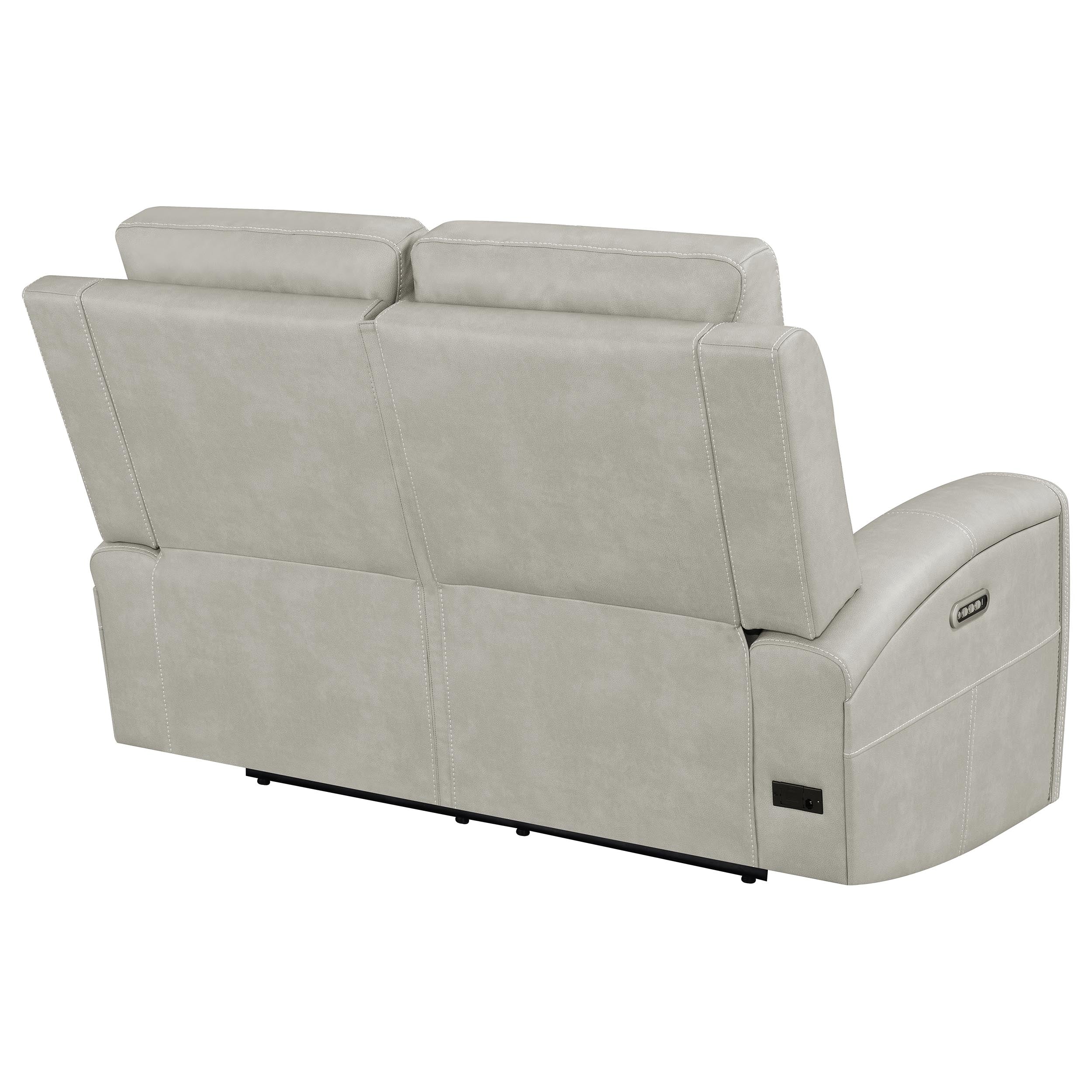 Brickston Triple Power Reclining Loveseat Grey — view 8