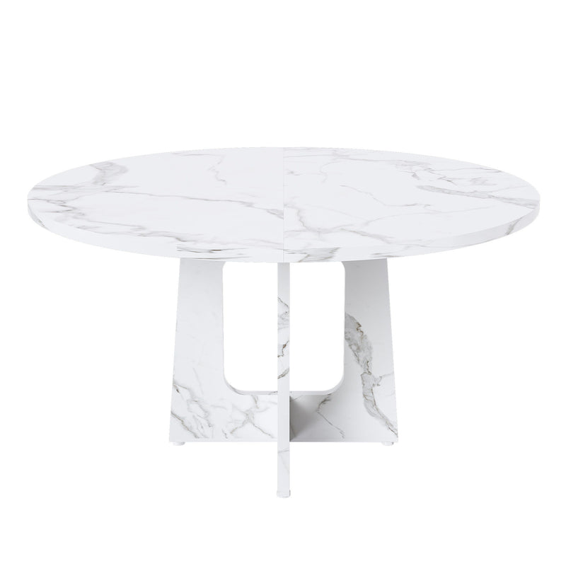 Round Dining Table For 4 - White