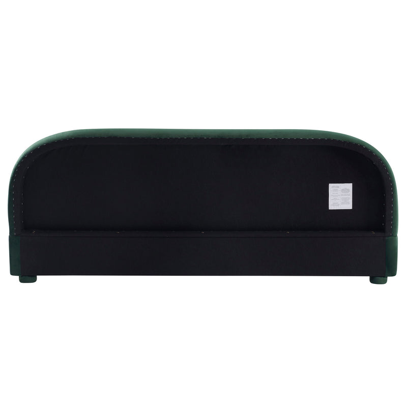 Upholstered Simple Modern Bedroom Bed With Curved Headboard