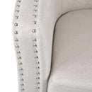 Modern Upholstered Swivel Club Chair With Nailhead Trim