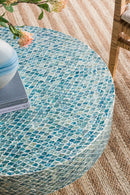 Unique Capiz Coffee Table & Pedestal Base