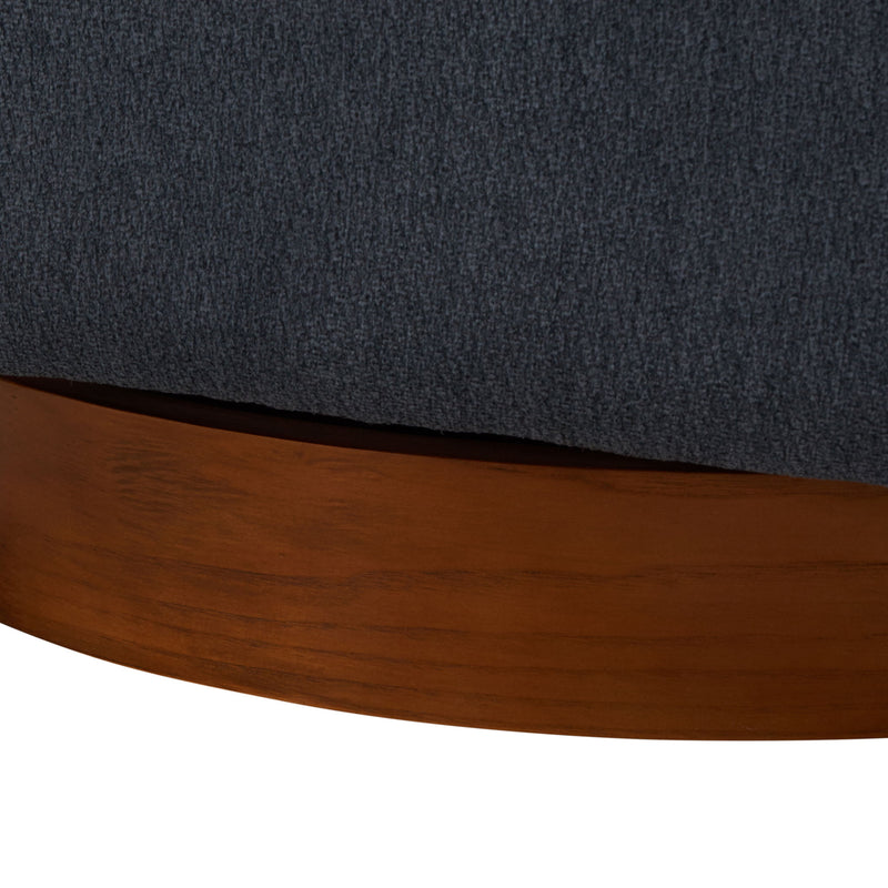 Miramar - Swivel Barrel Chair With Wooden Base